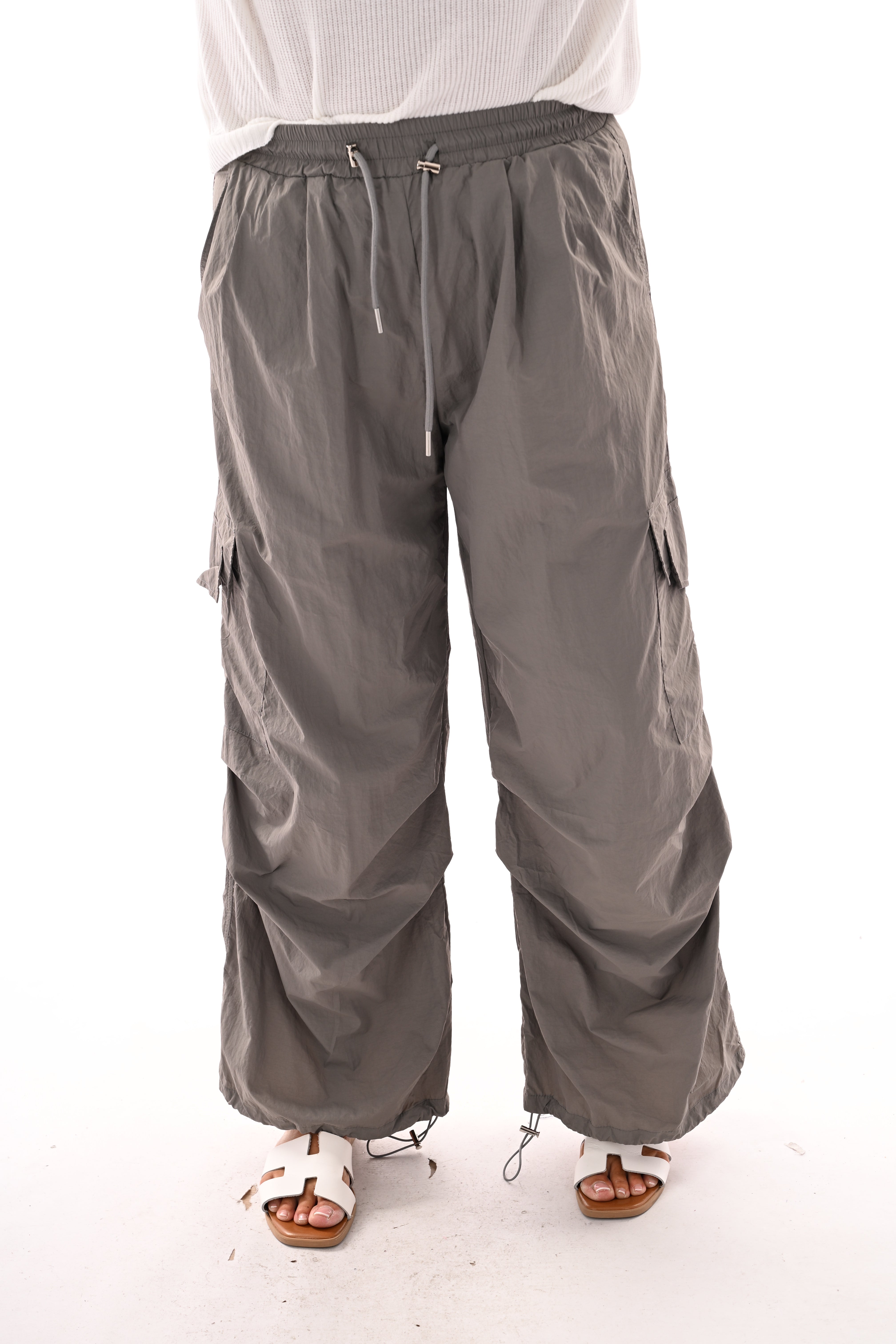 Cargo parachute broek taupe