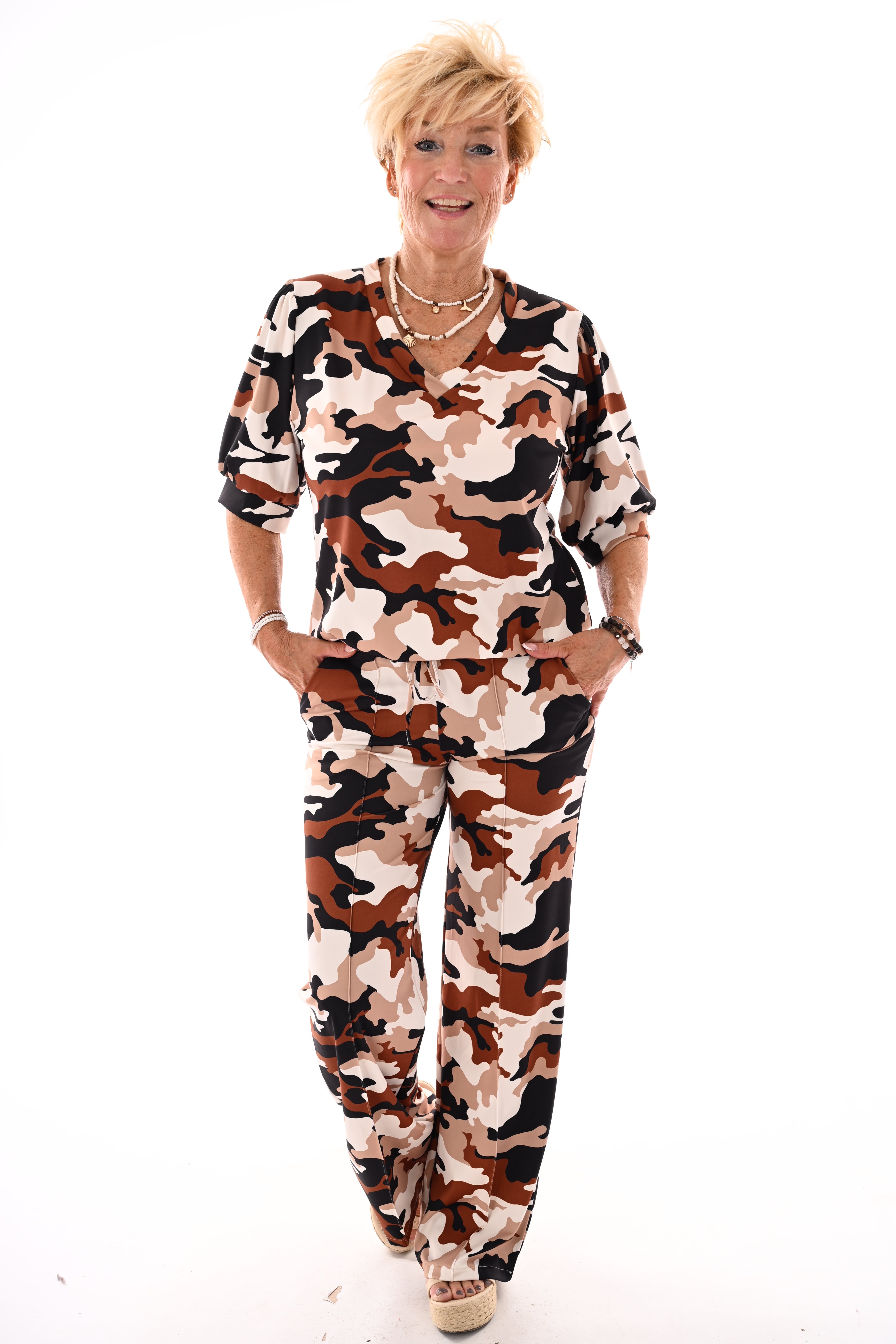 Travel broek army bruin