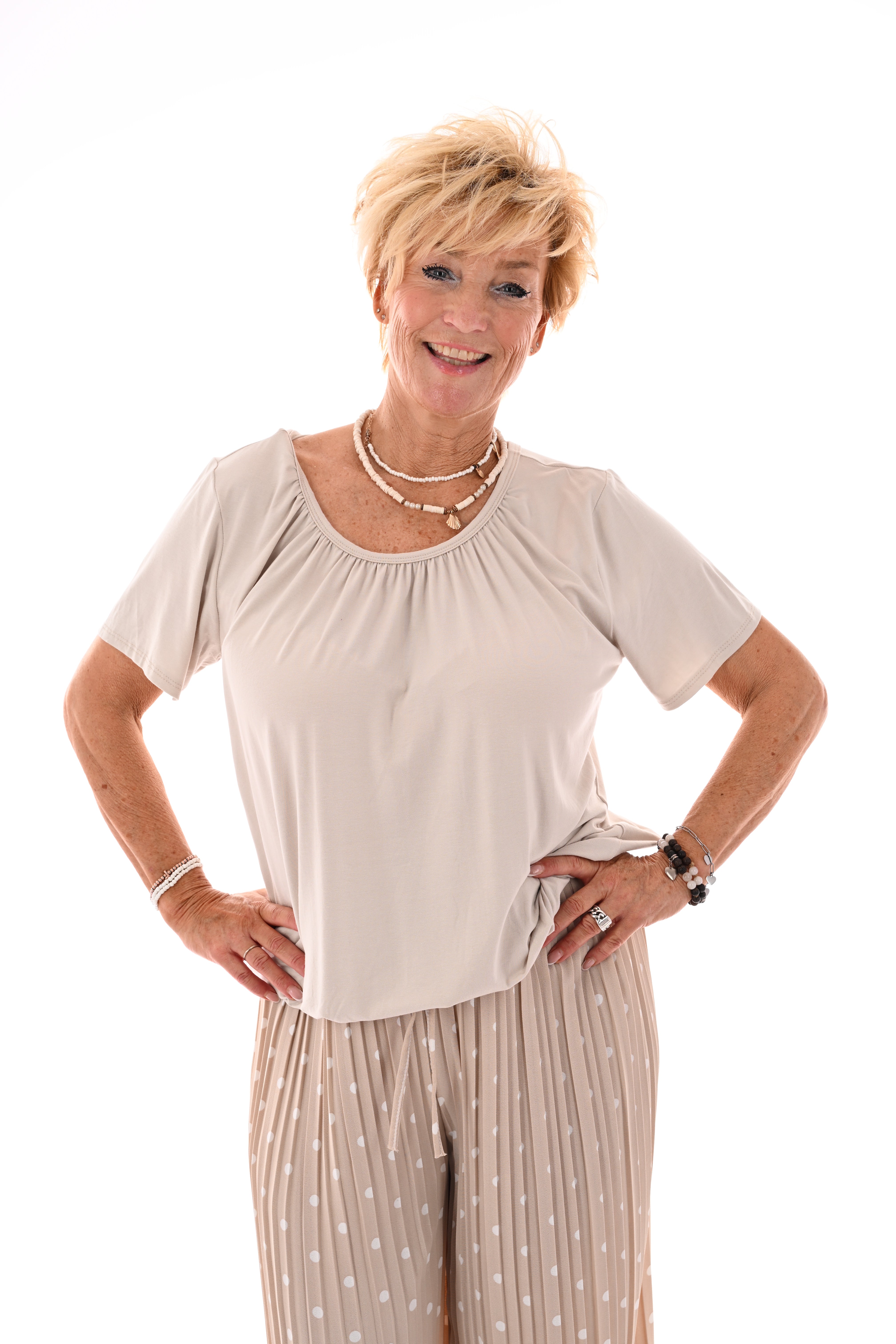 Basic top uni beige