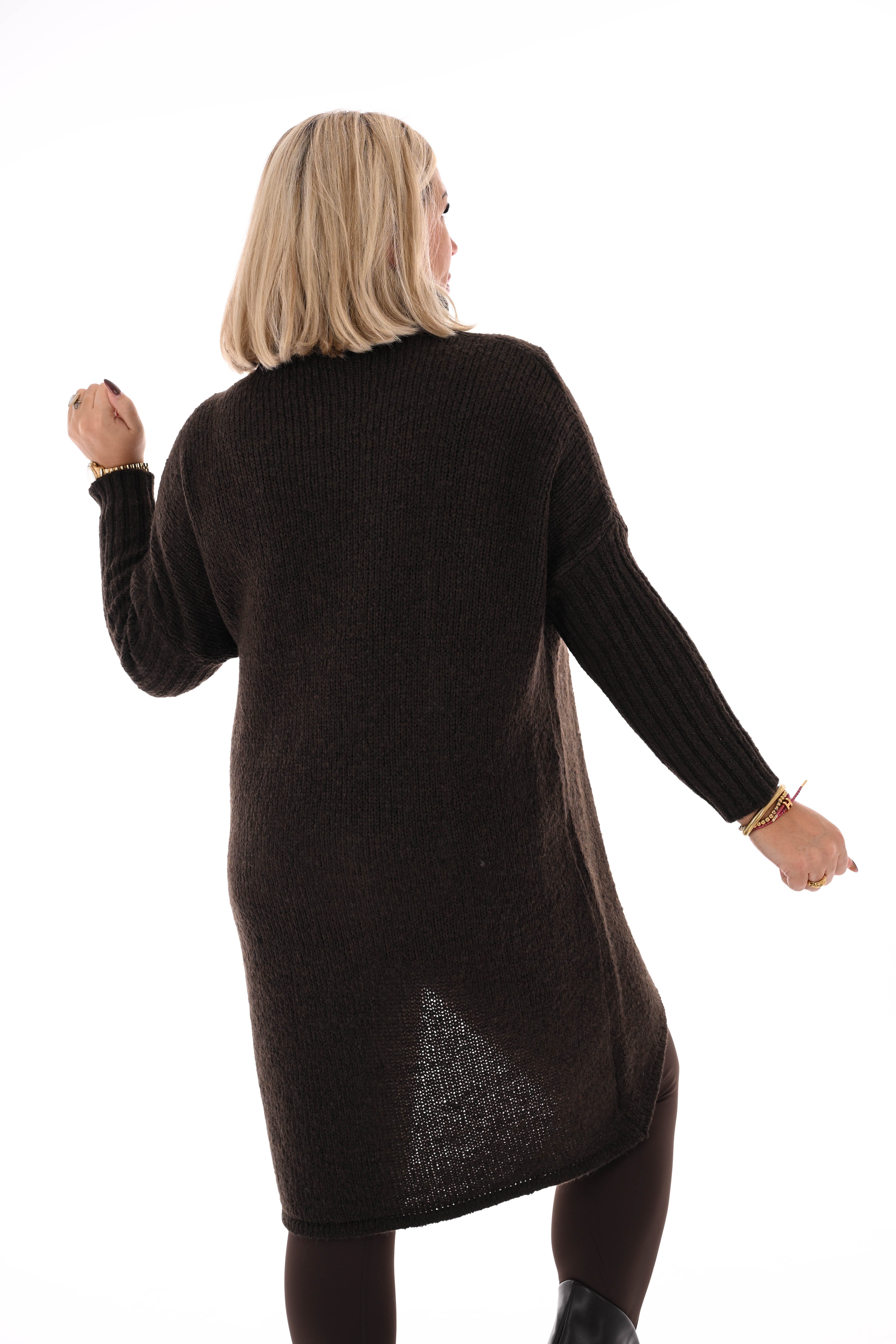 Overslag coltrui donkerbruin