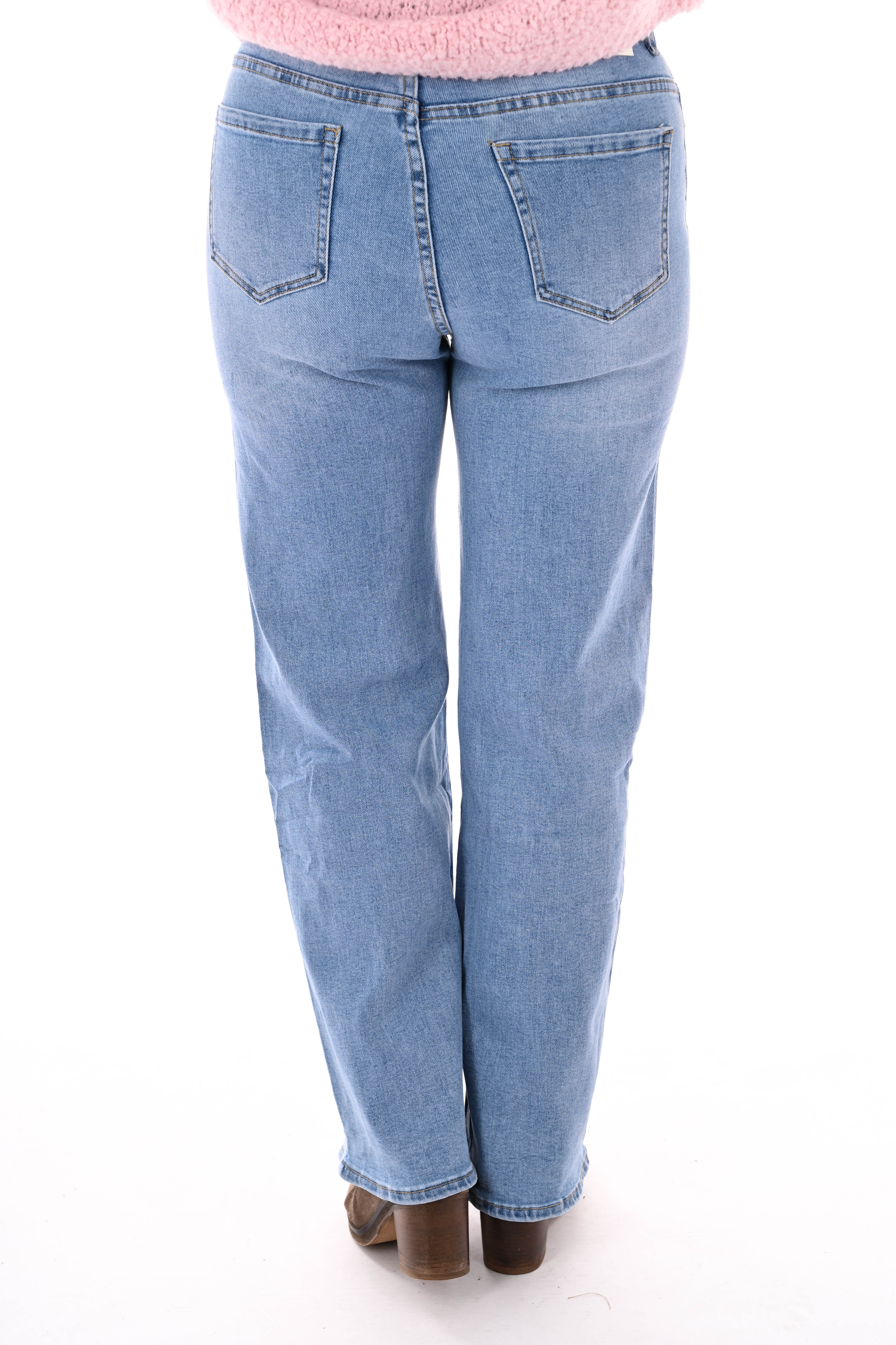 Redberry wide leg glitters lichtblauw