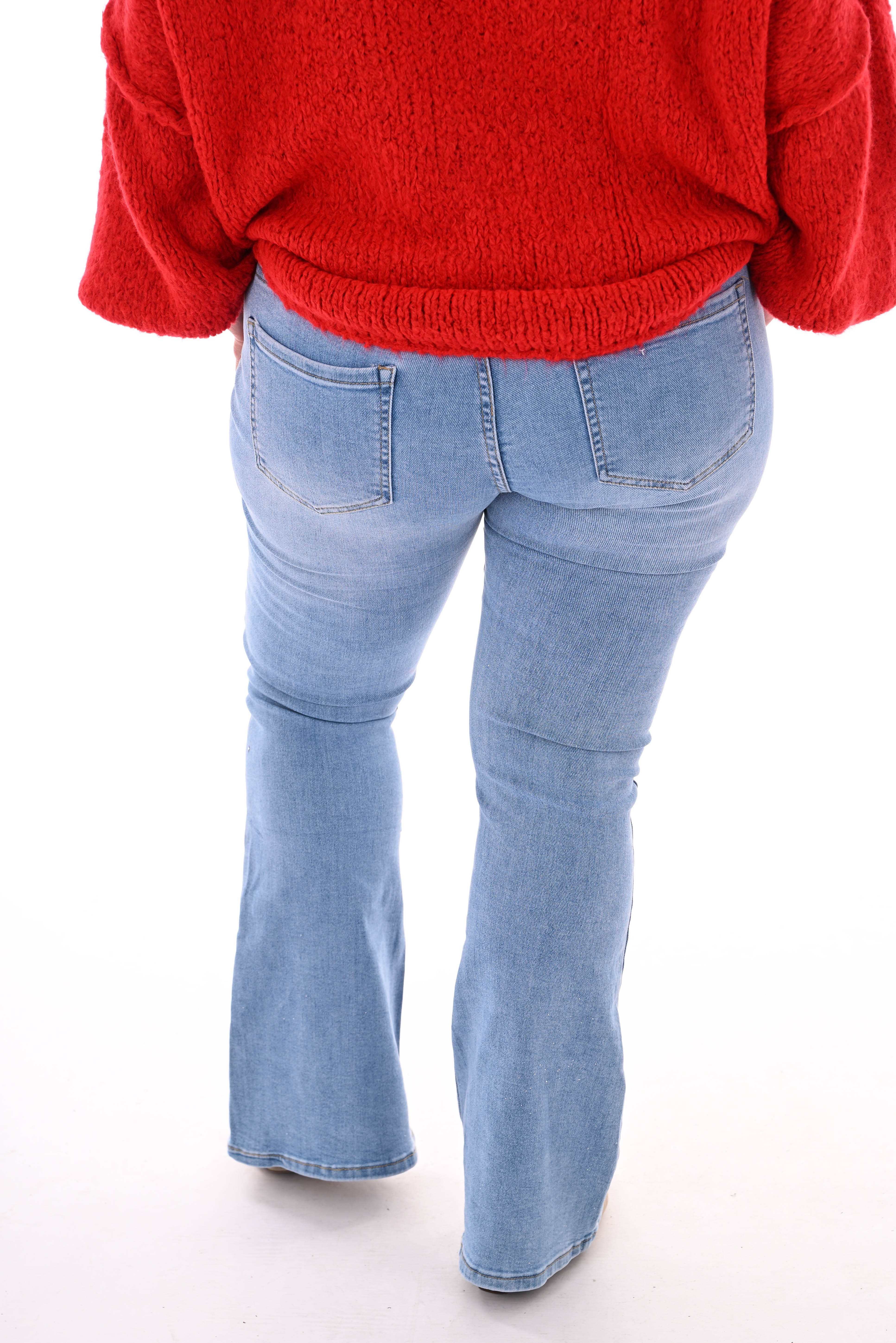 Redberry slim jeans glitters lichtblauw