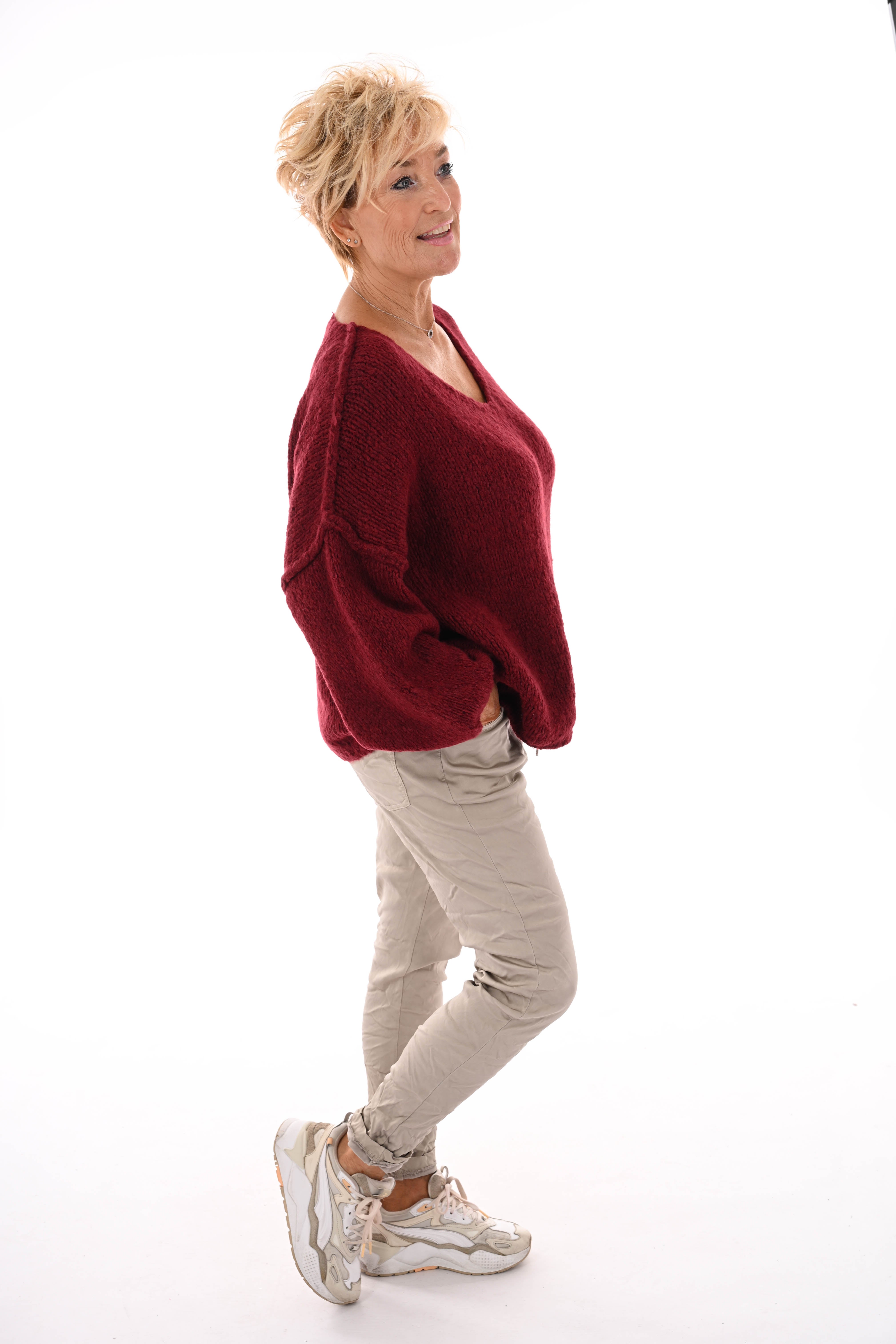 Silky stretchbroek beige