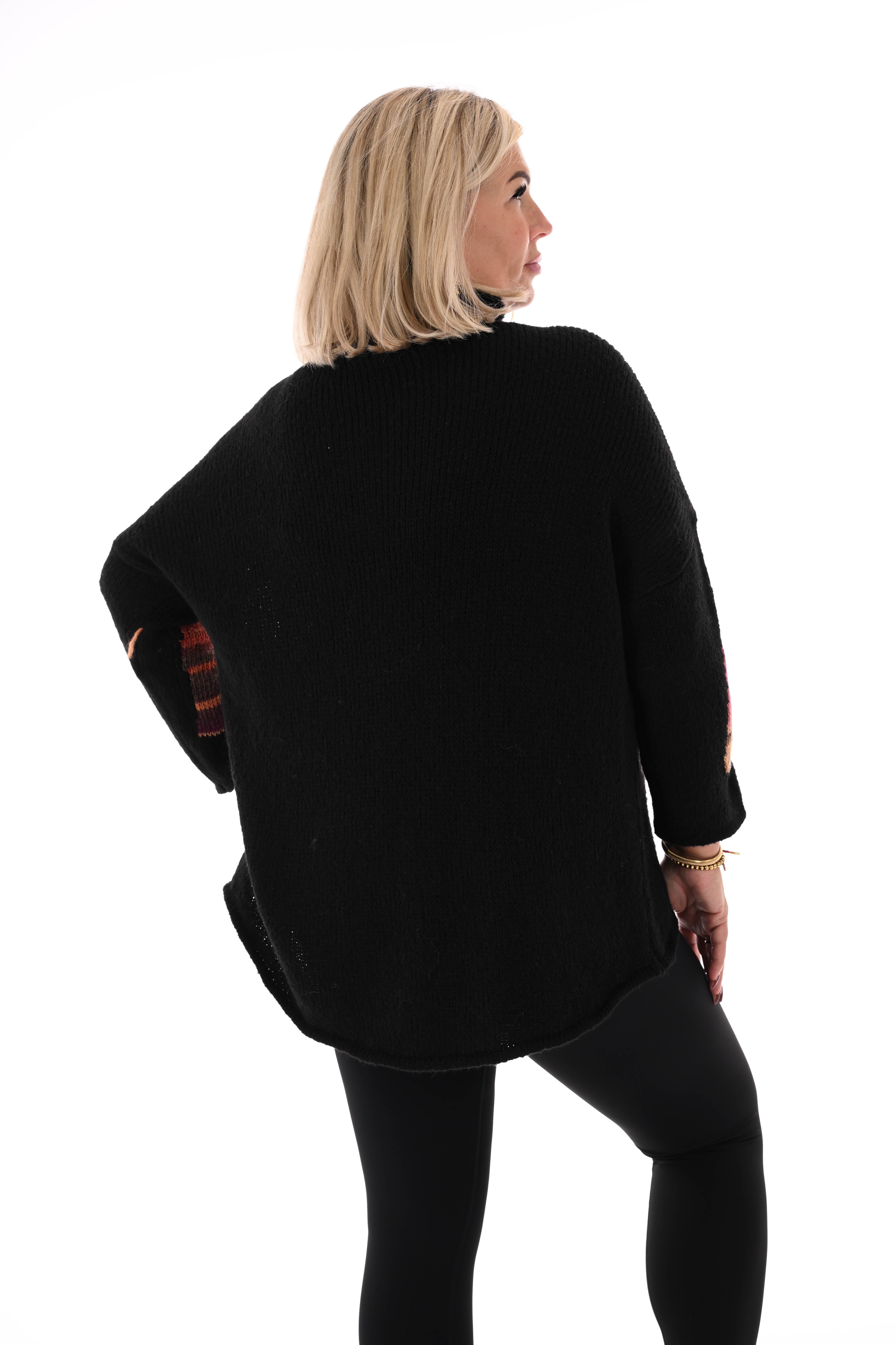 Gebreide trui turtle neck amour zwart