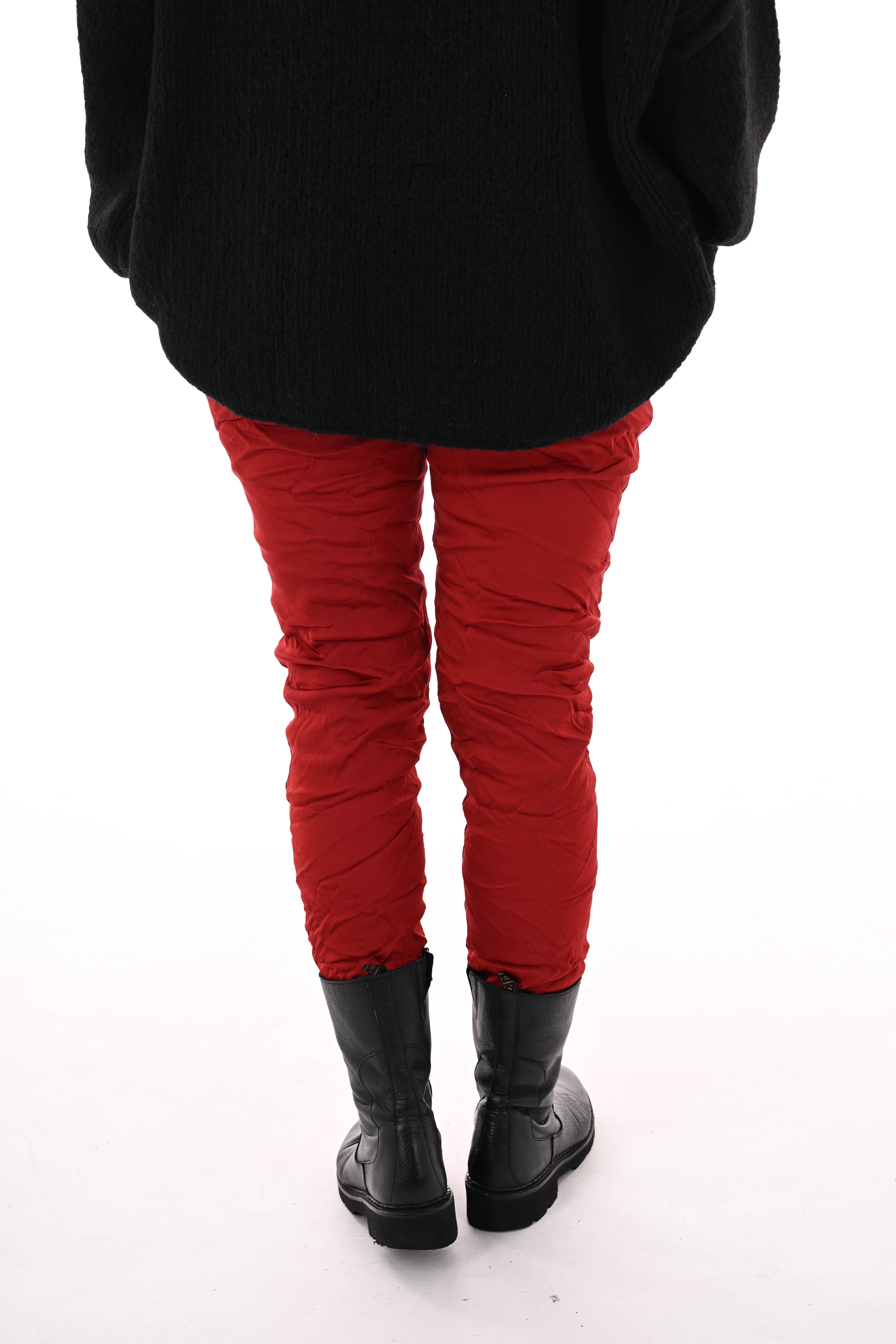 Silky stretchbroek bordeaux