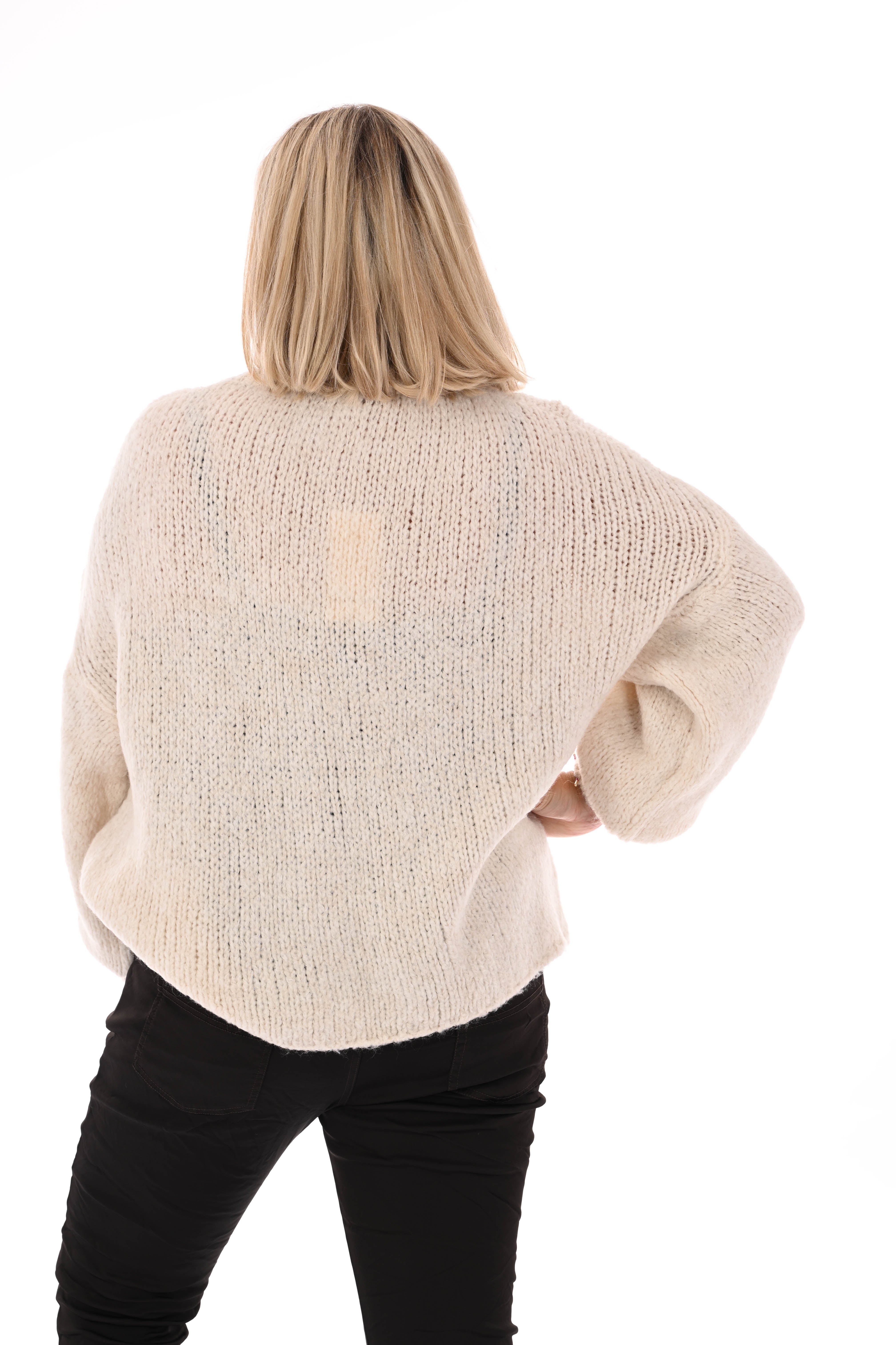 Coltrui grof gebreid roomwit