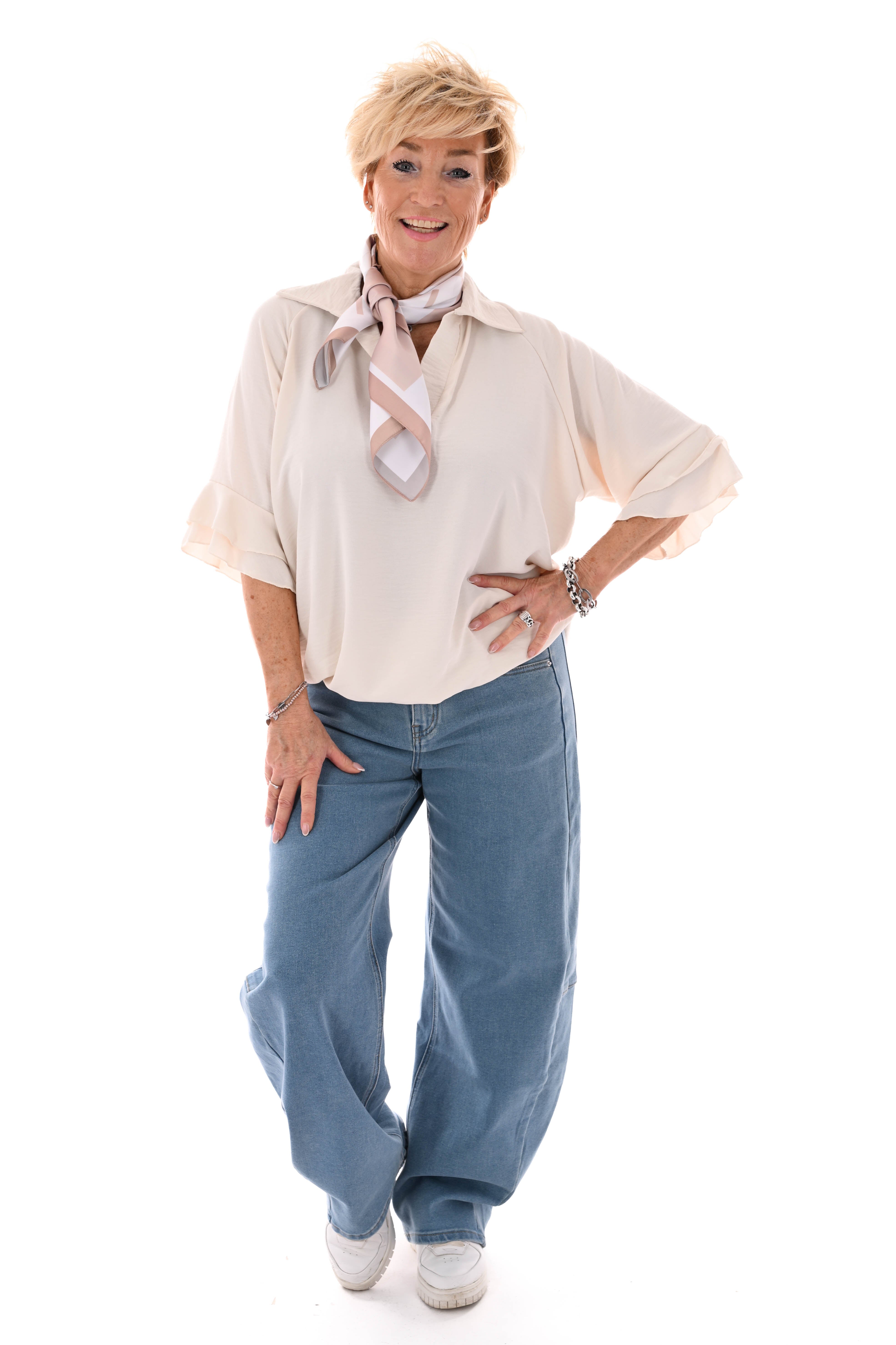 Laulia jeans ballon blauwe wassing