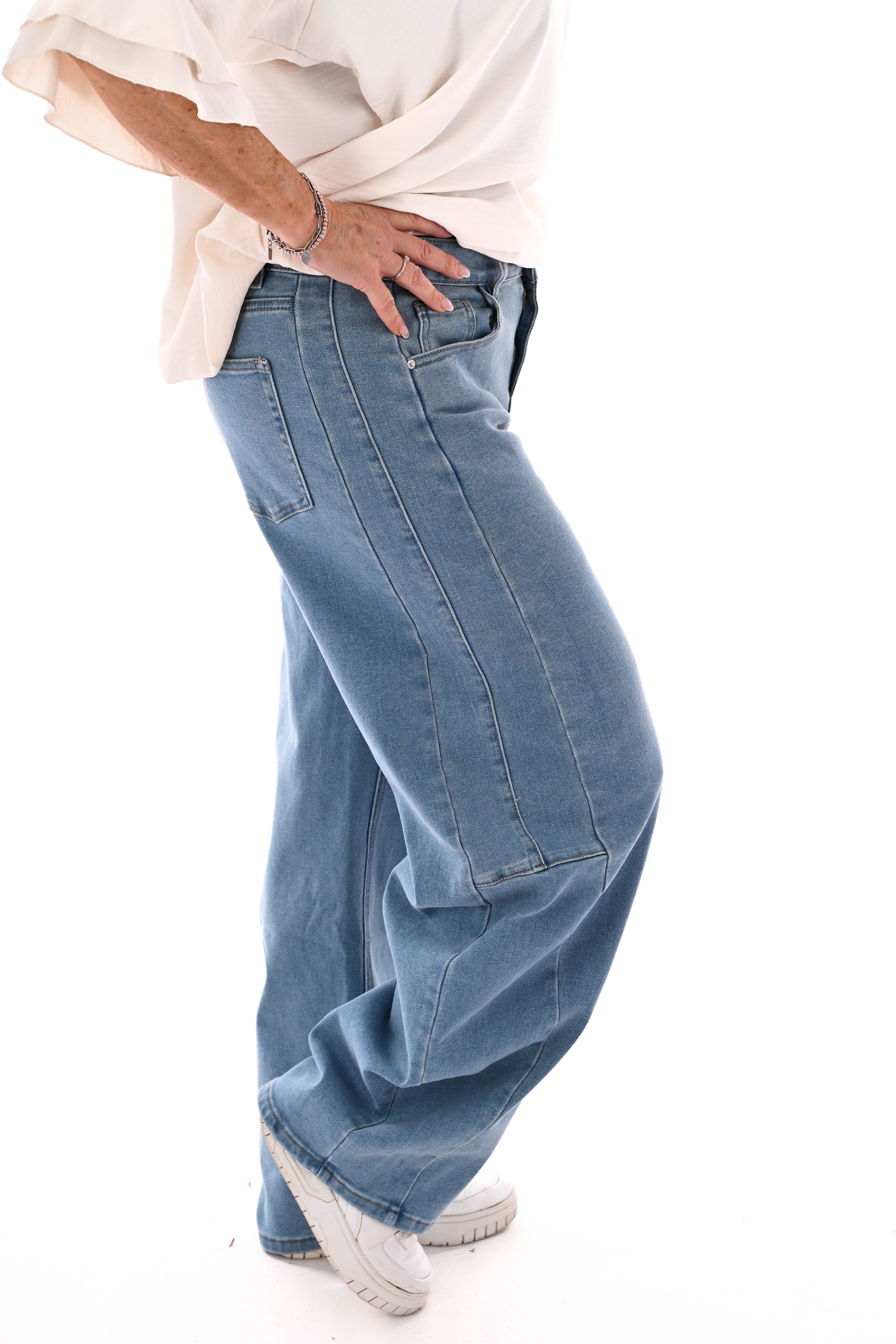 Laulia jeans ballon blauwe wassing