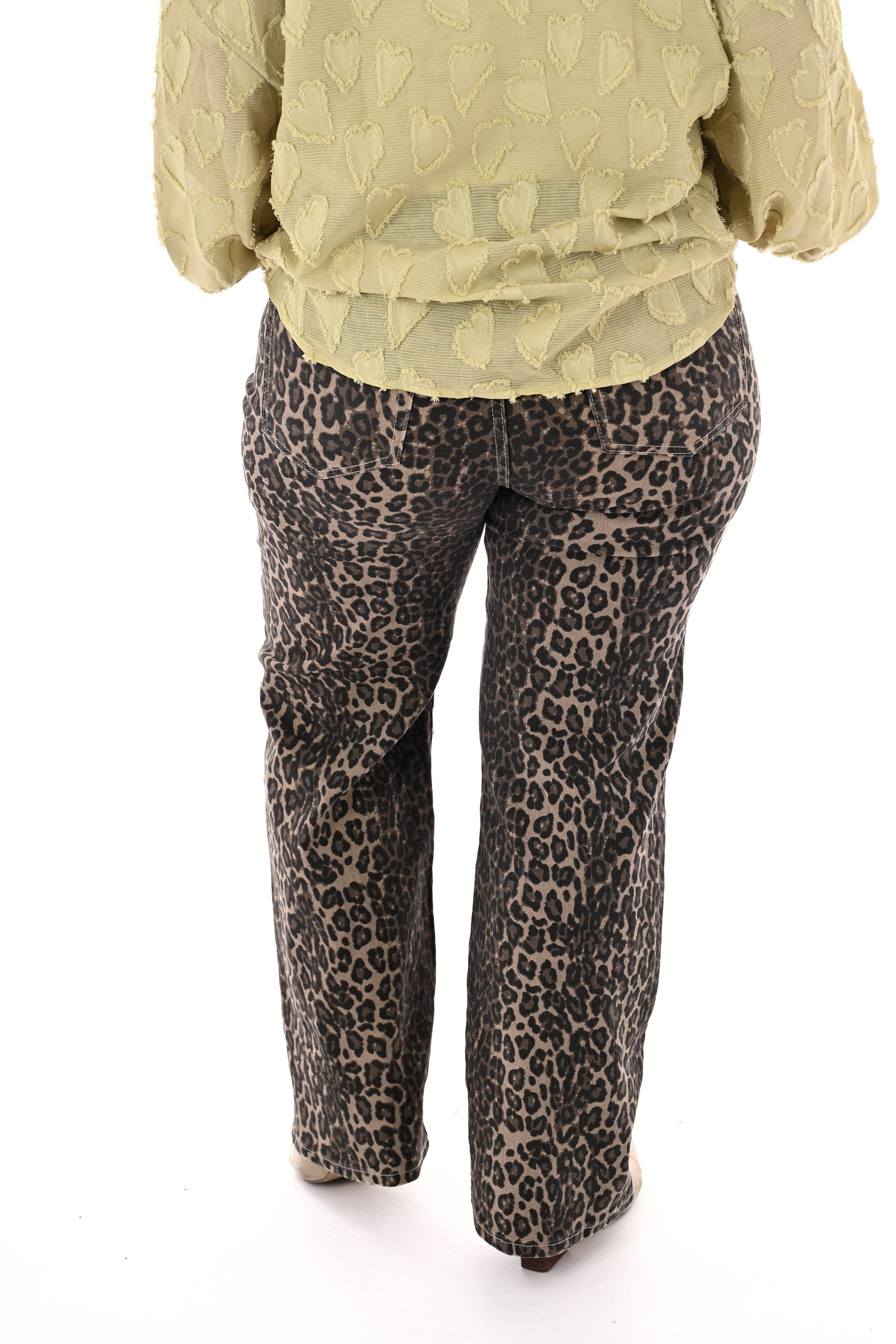 G-smack wide leg panterprint bruin