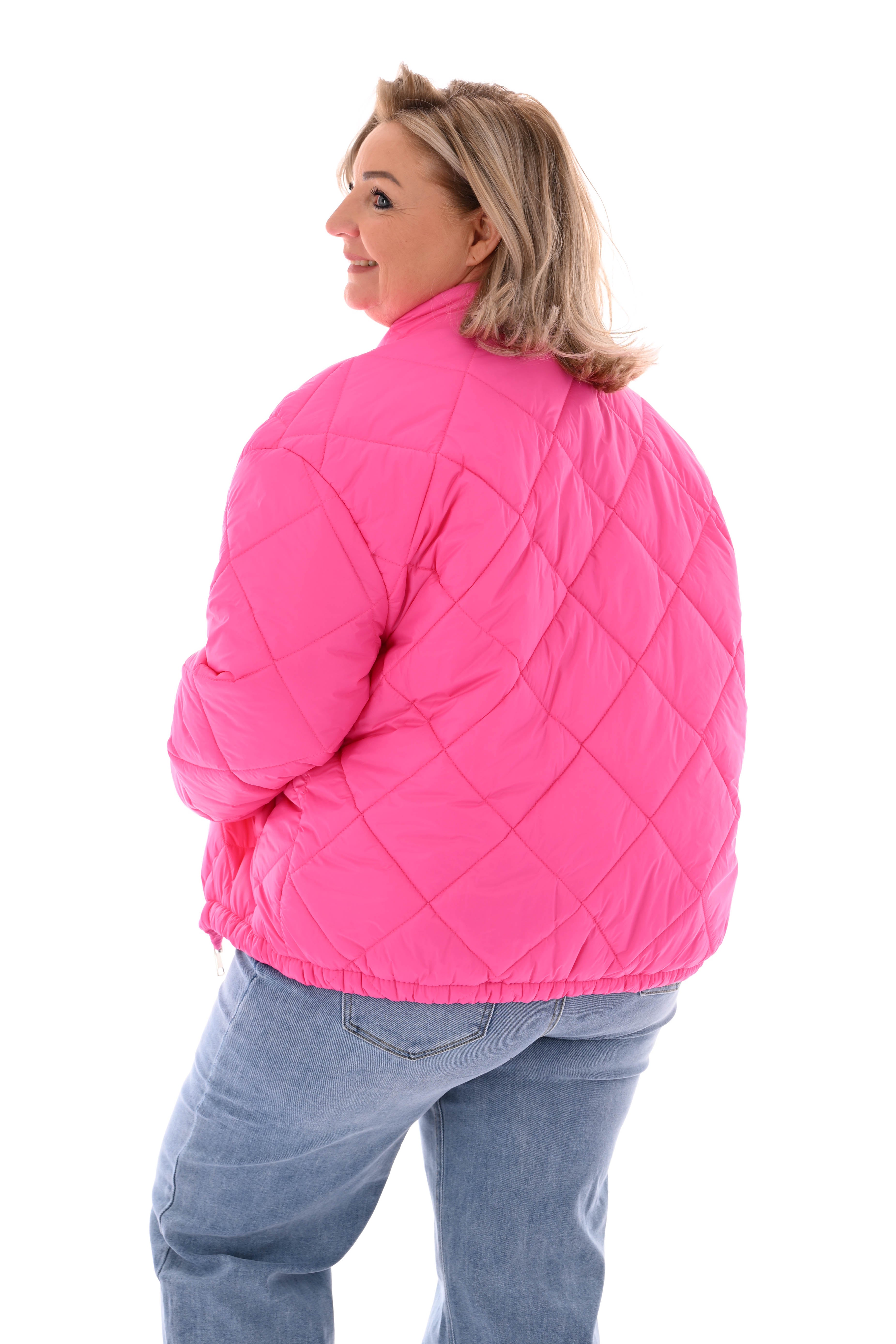 Kort jasje ruitpatroon fuchsia