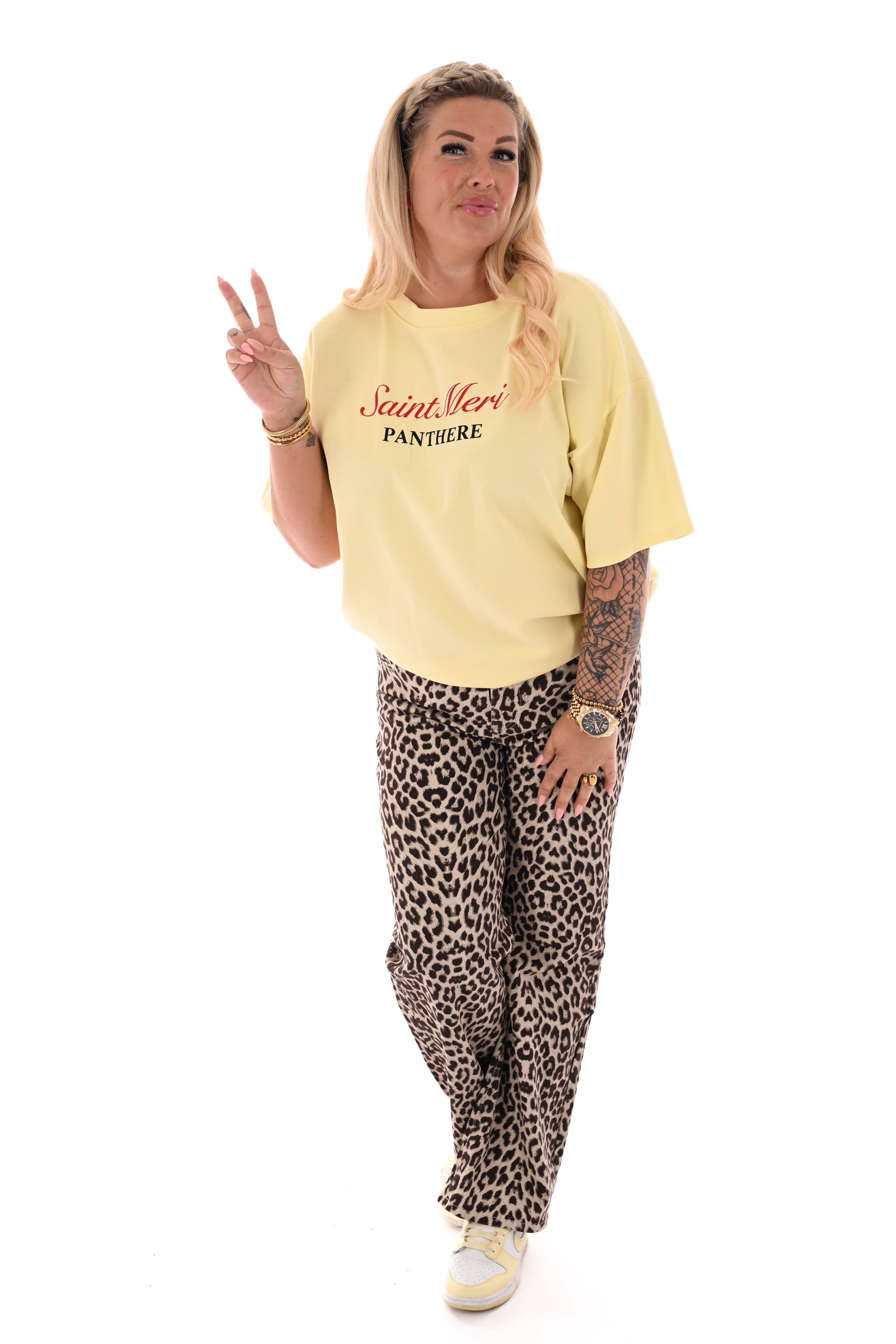 T-shirt Saint Meri lichtgeel