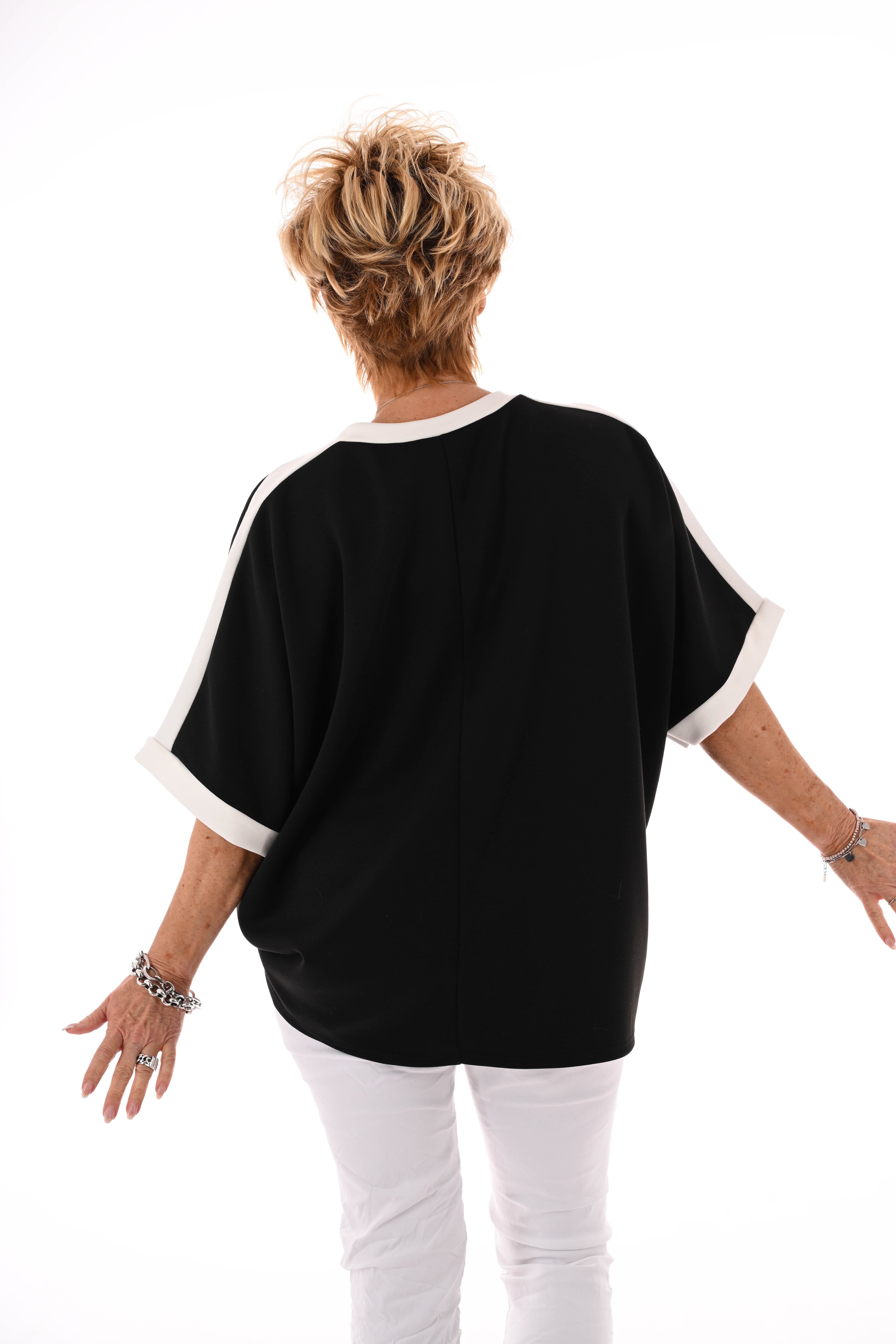 Sweater korte mouwen Brooklyn zwart