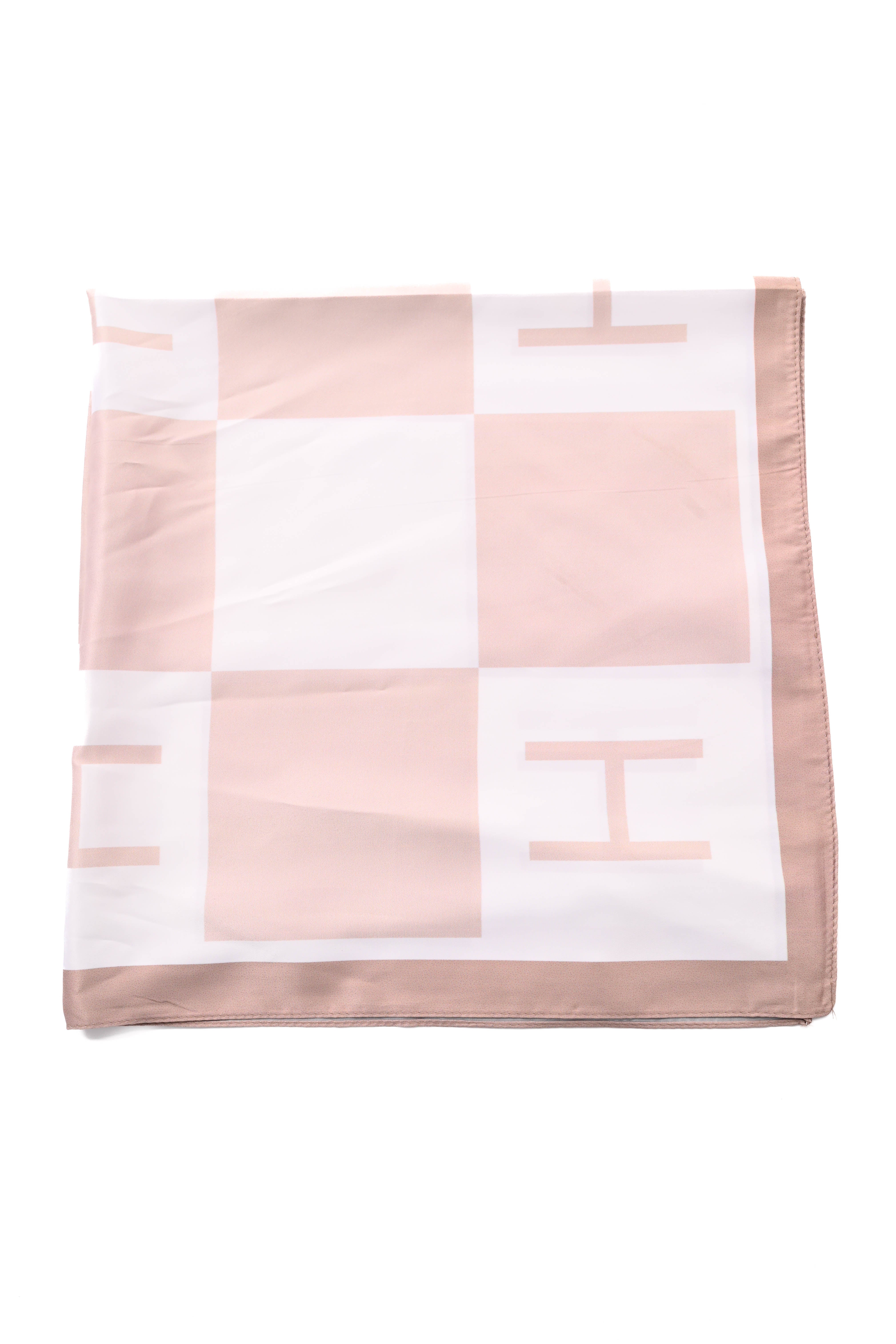 Kort sjaaltje squares beige