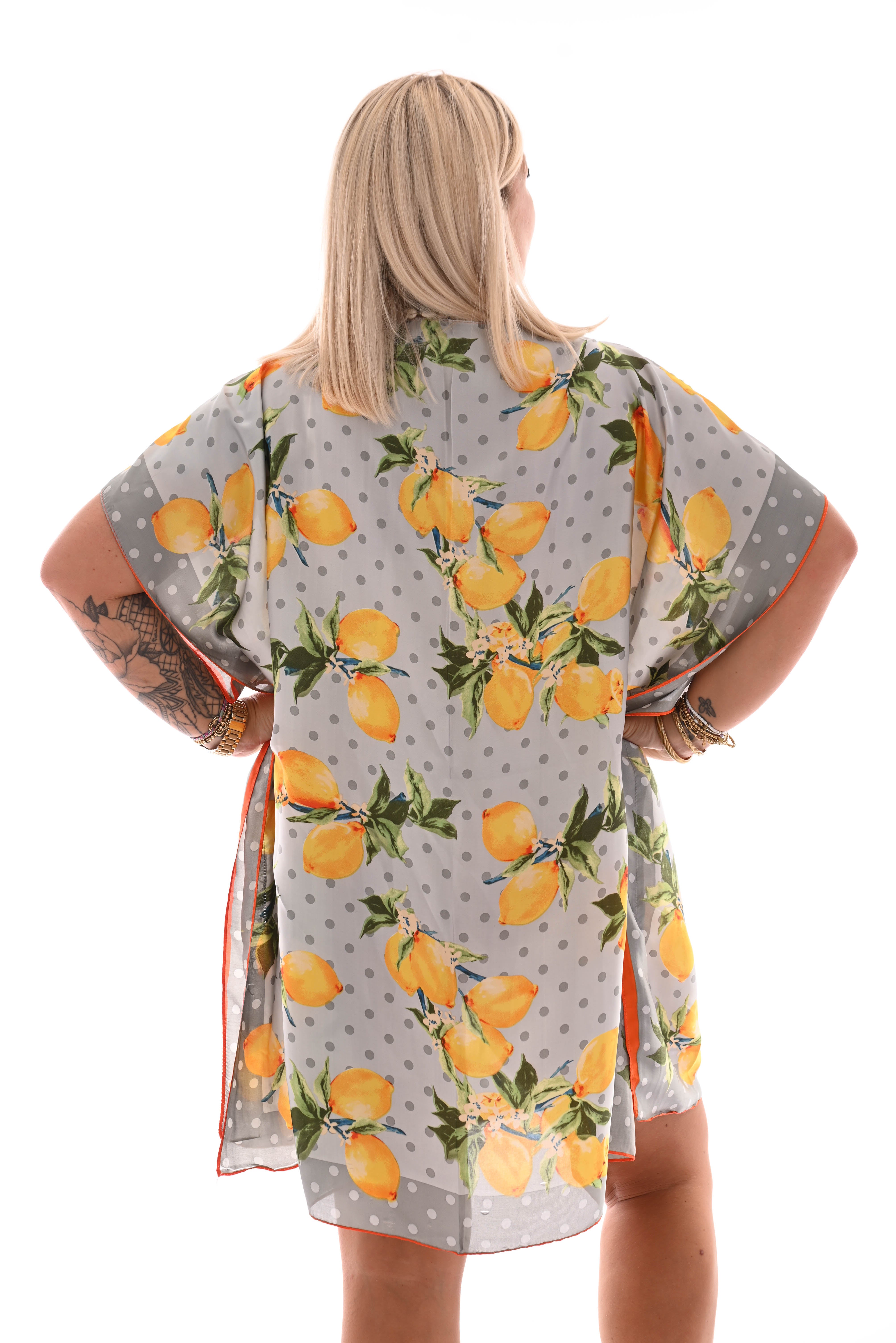 Kaftan lemons grijs