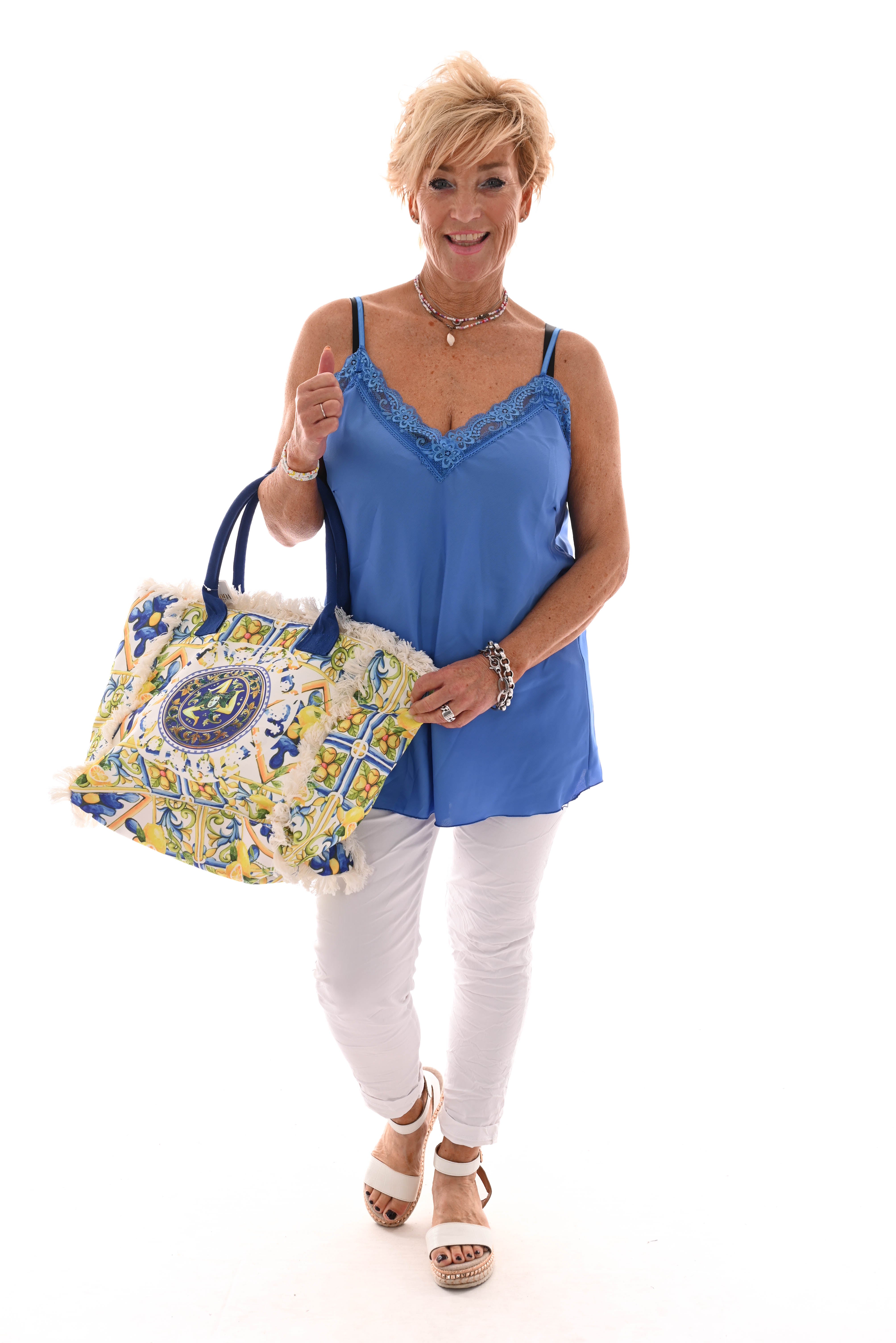 Hemdjes kant blauw