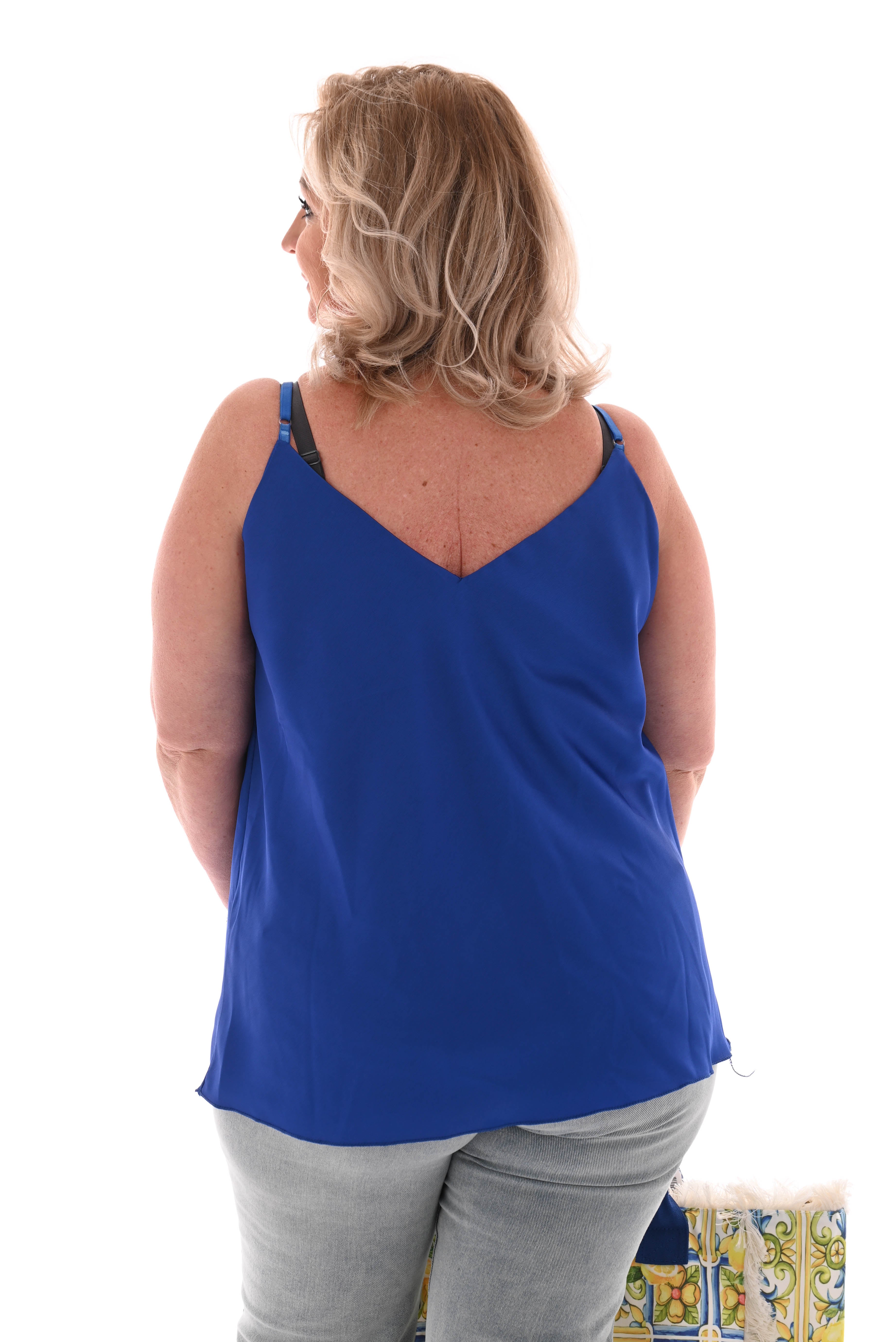Hemdje silky uni kobaltblauw