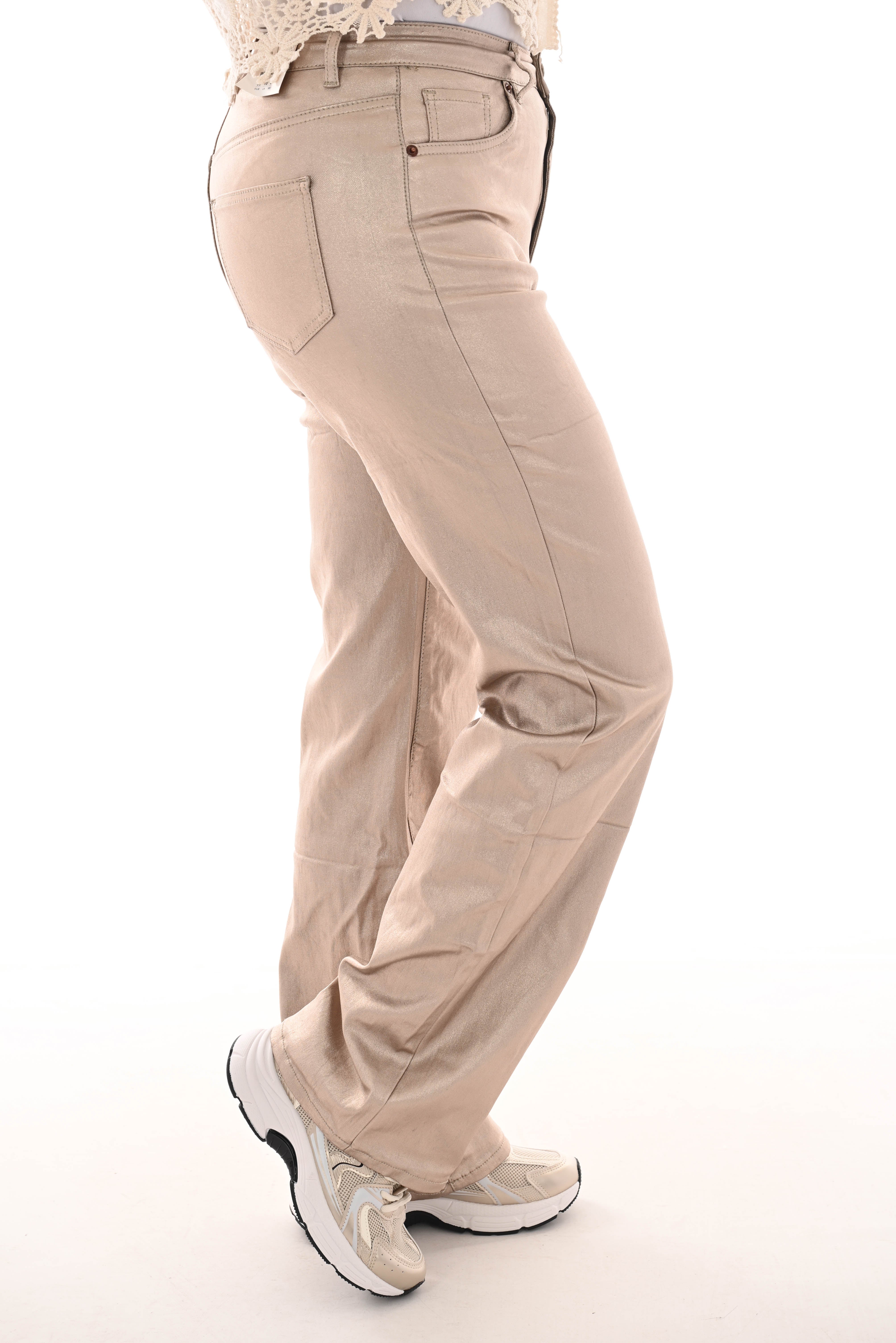VS Miss Wide leg coated jeans goud