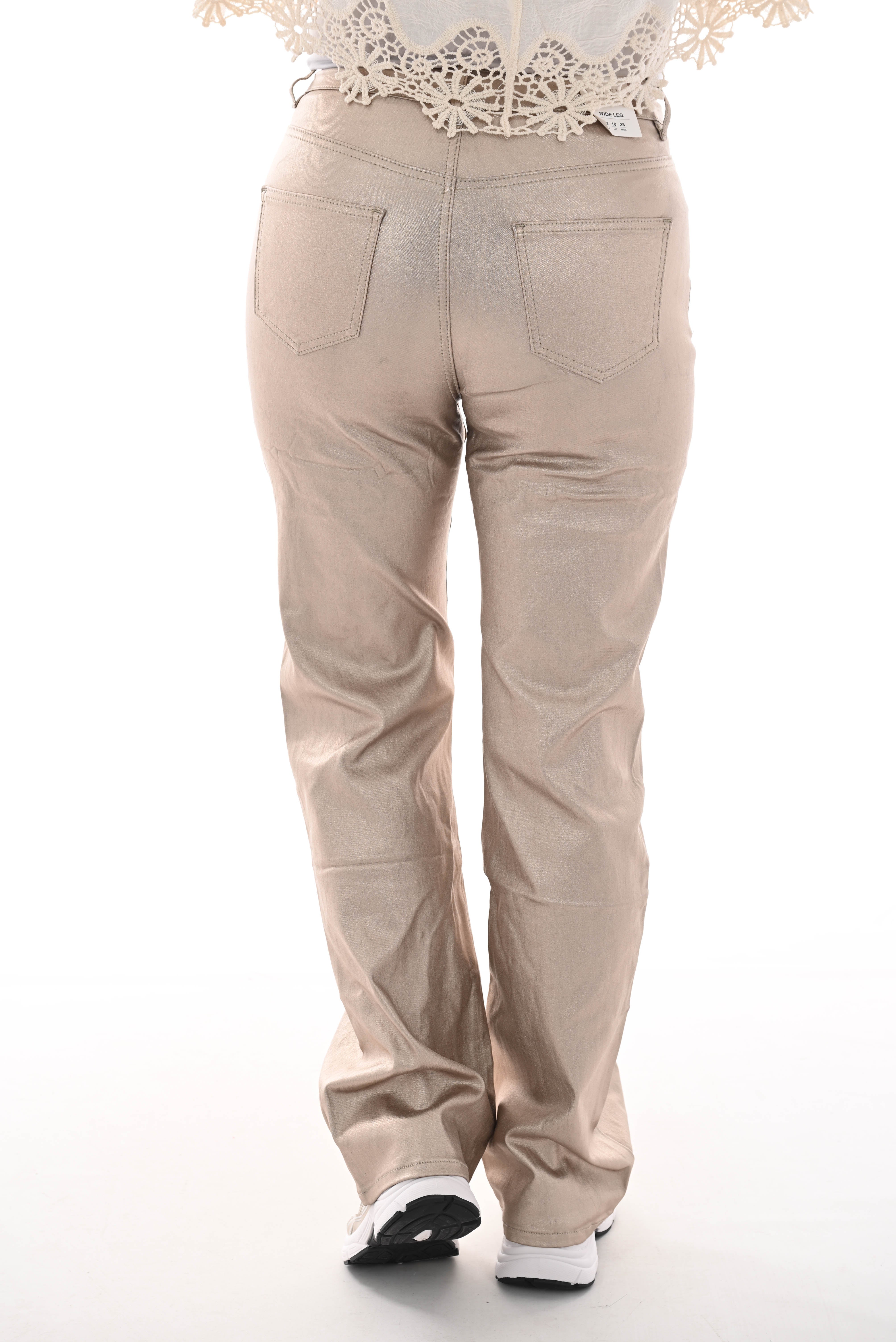 VS Miss Wide leg coated jeans goud