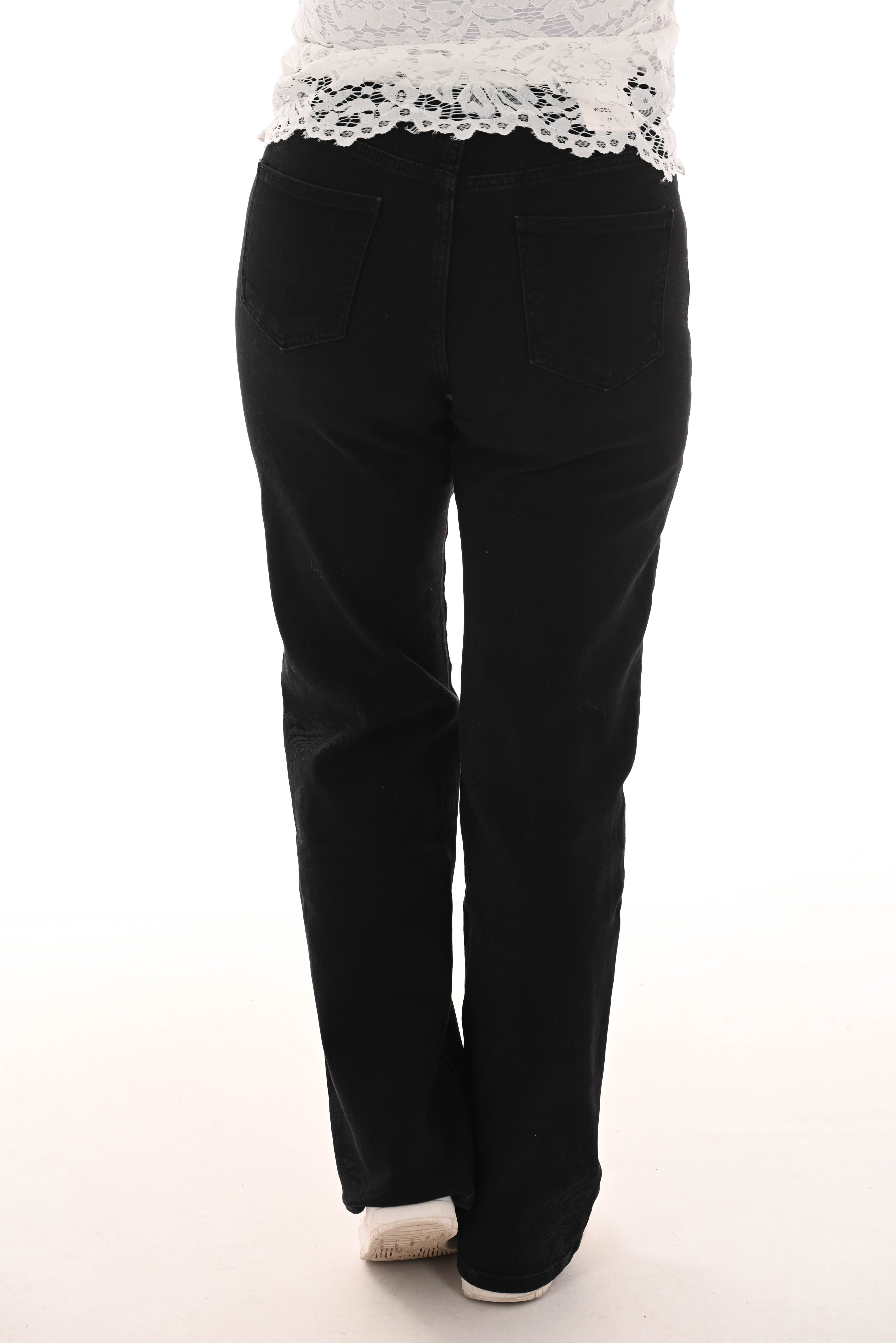 Norfy Wide leg jeans zwart