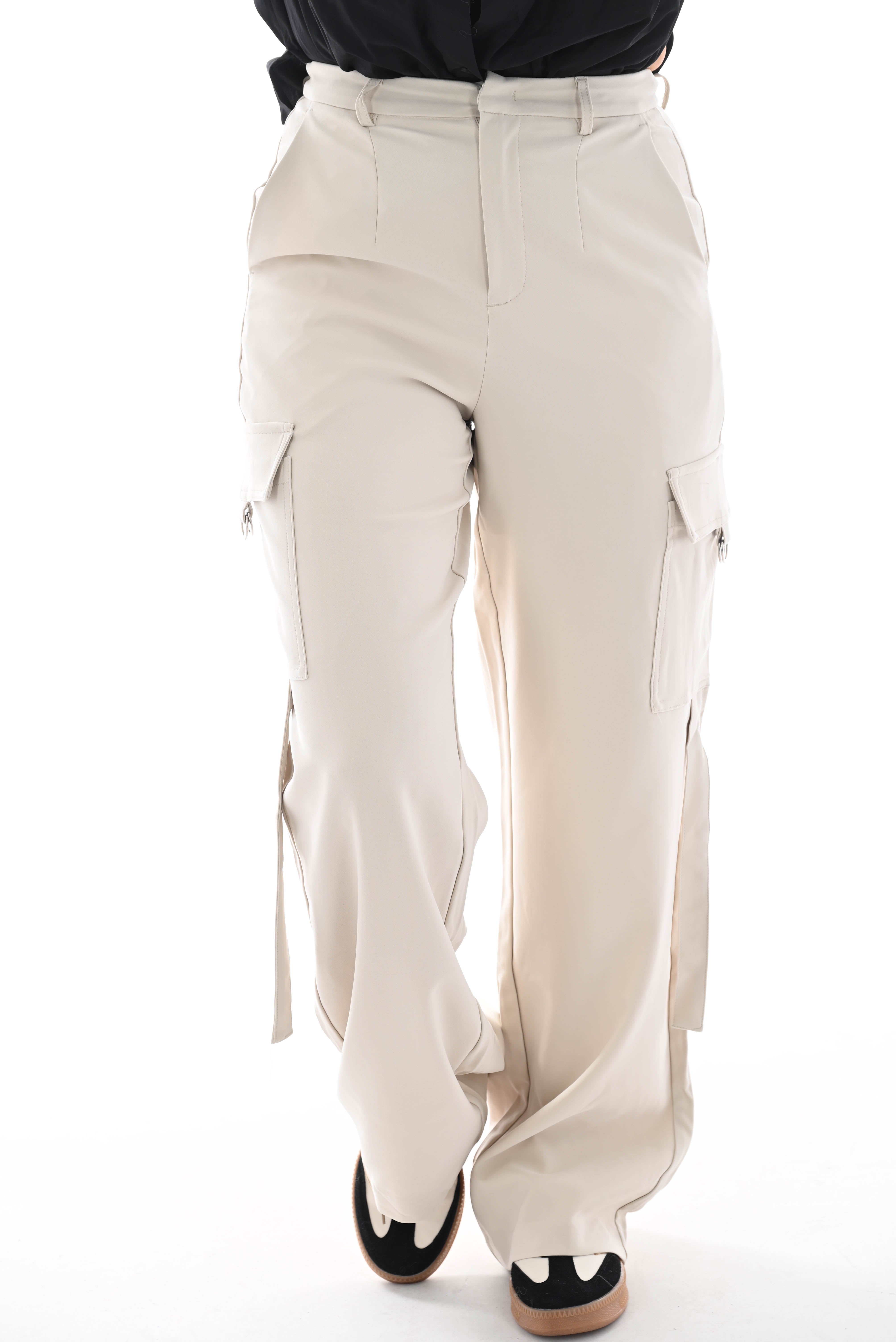 Pantalon broek cargo beige