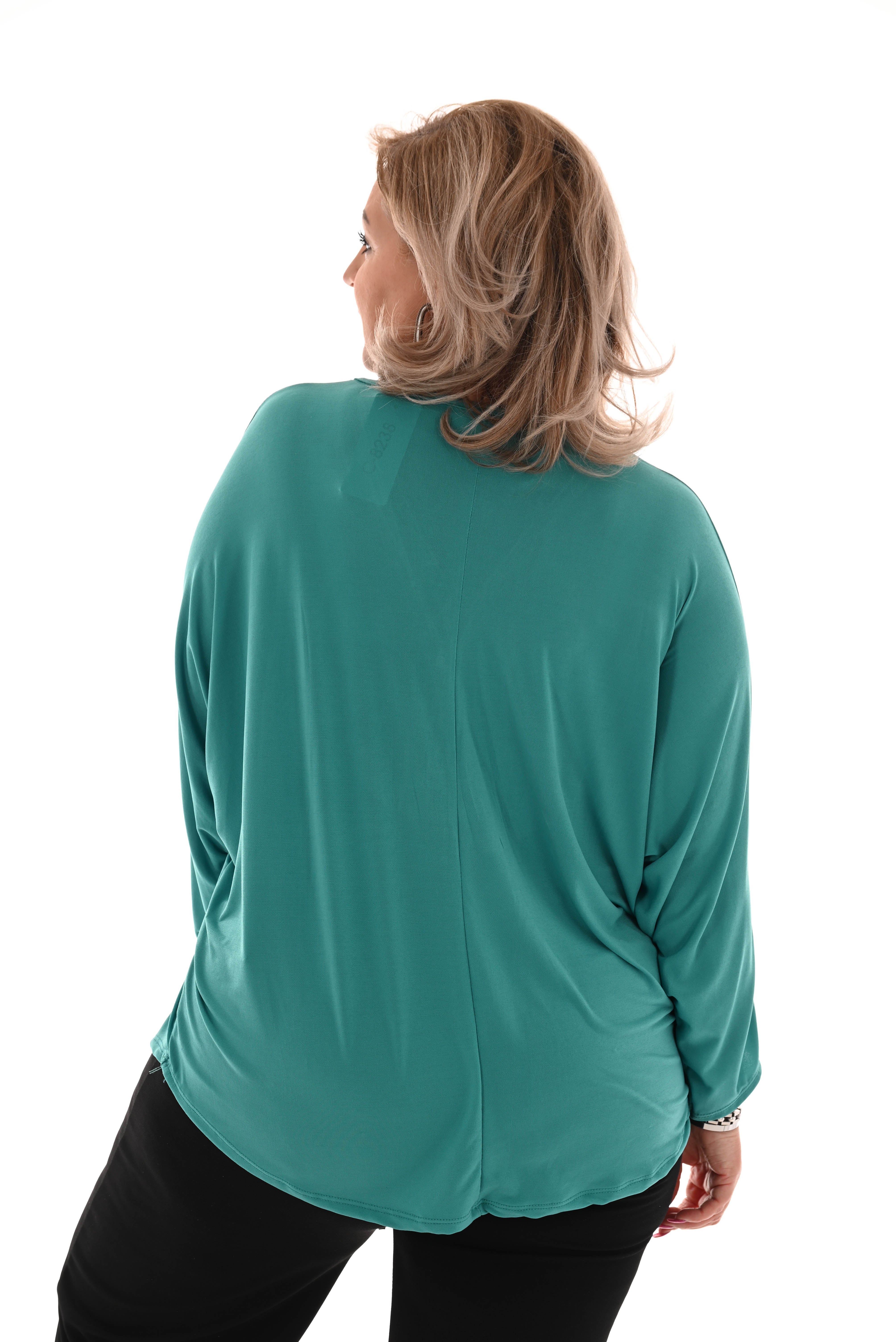 Top v-hals turquoise