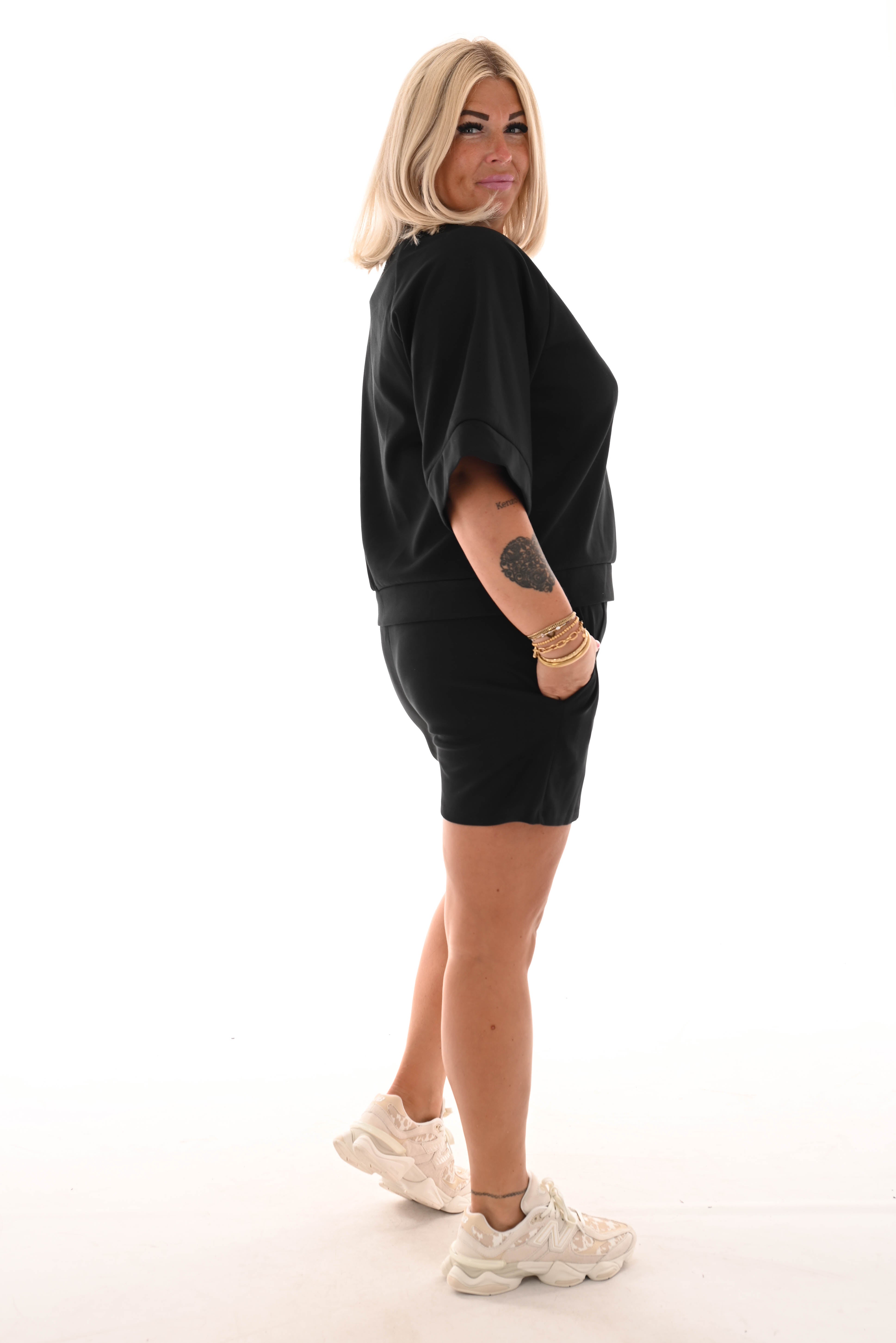 Twin set applicatie short zwart