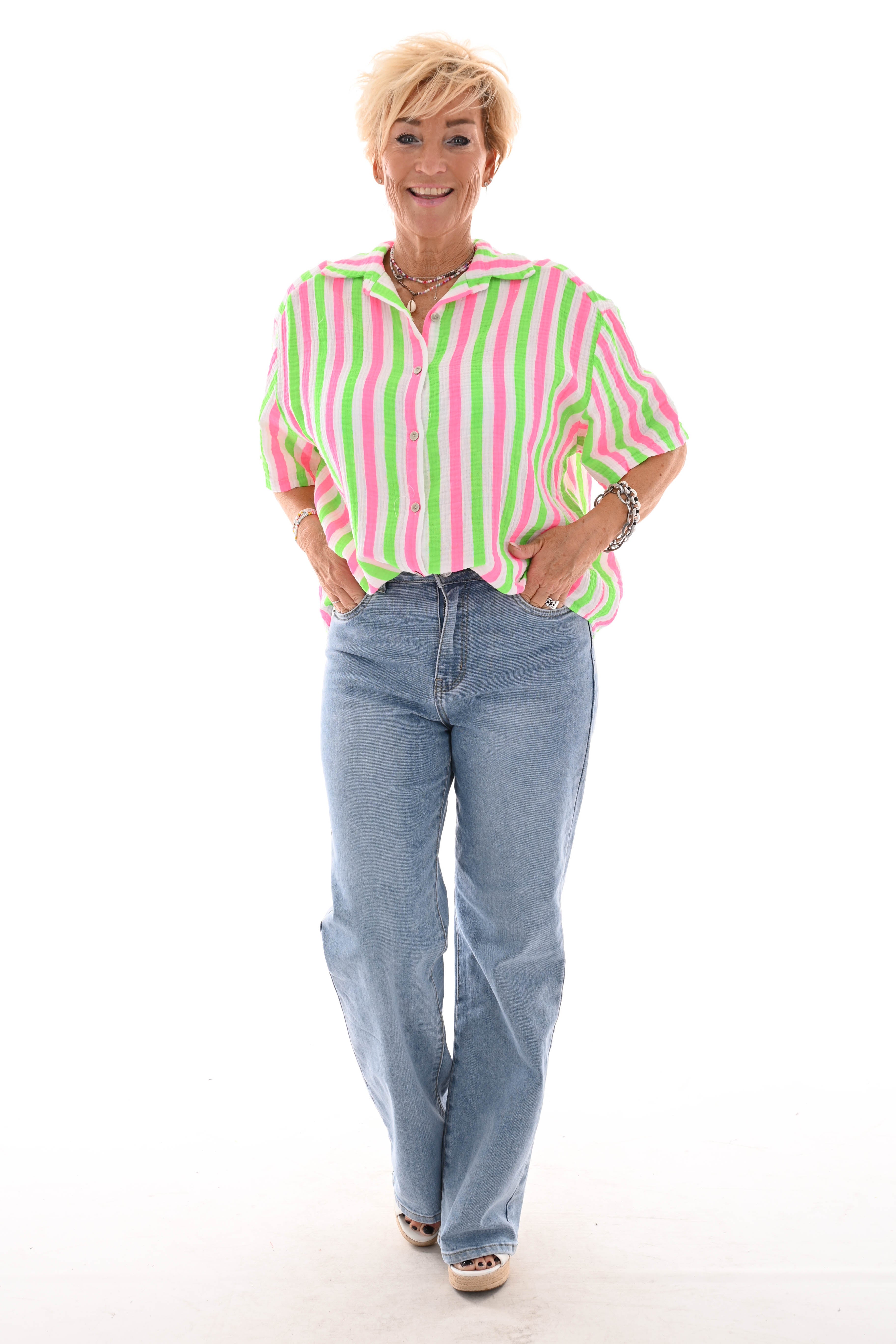 Norfy wide leg lichtblauwe wash