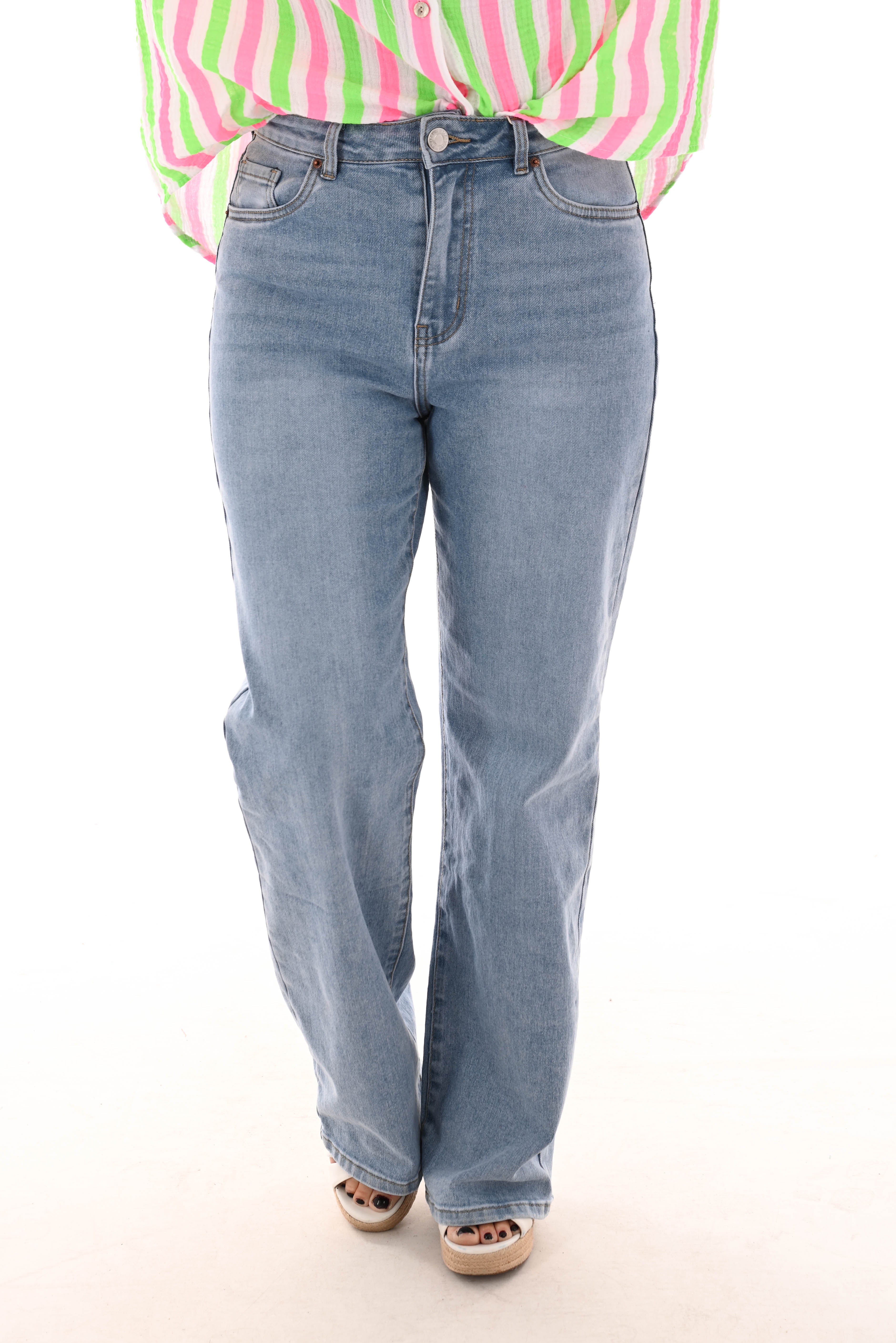 Norfy wide leg lichtblauwe wash