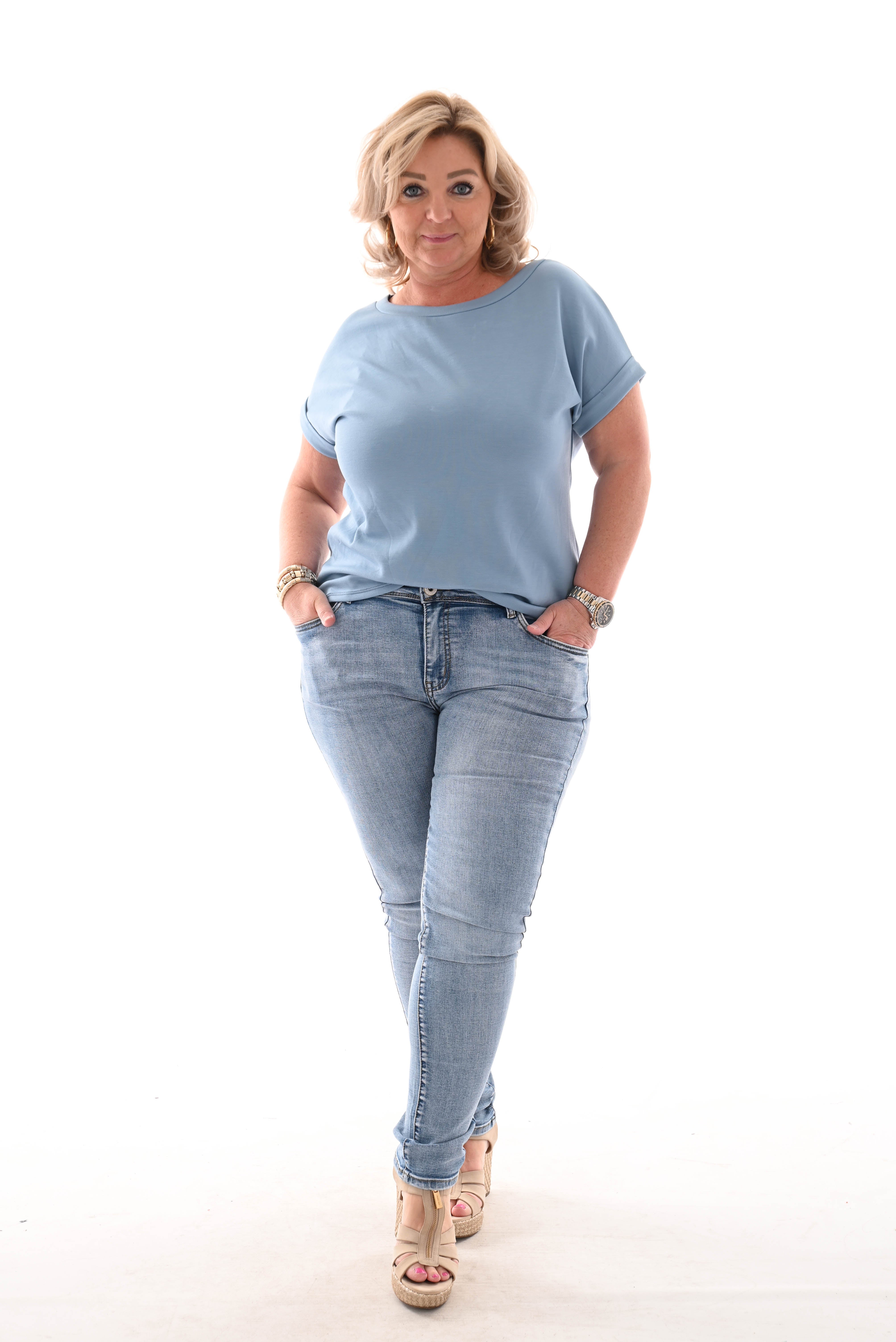 Norfy slim leg blauw