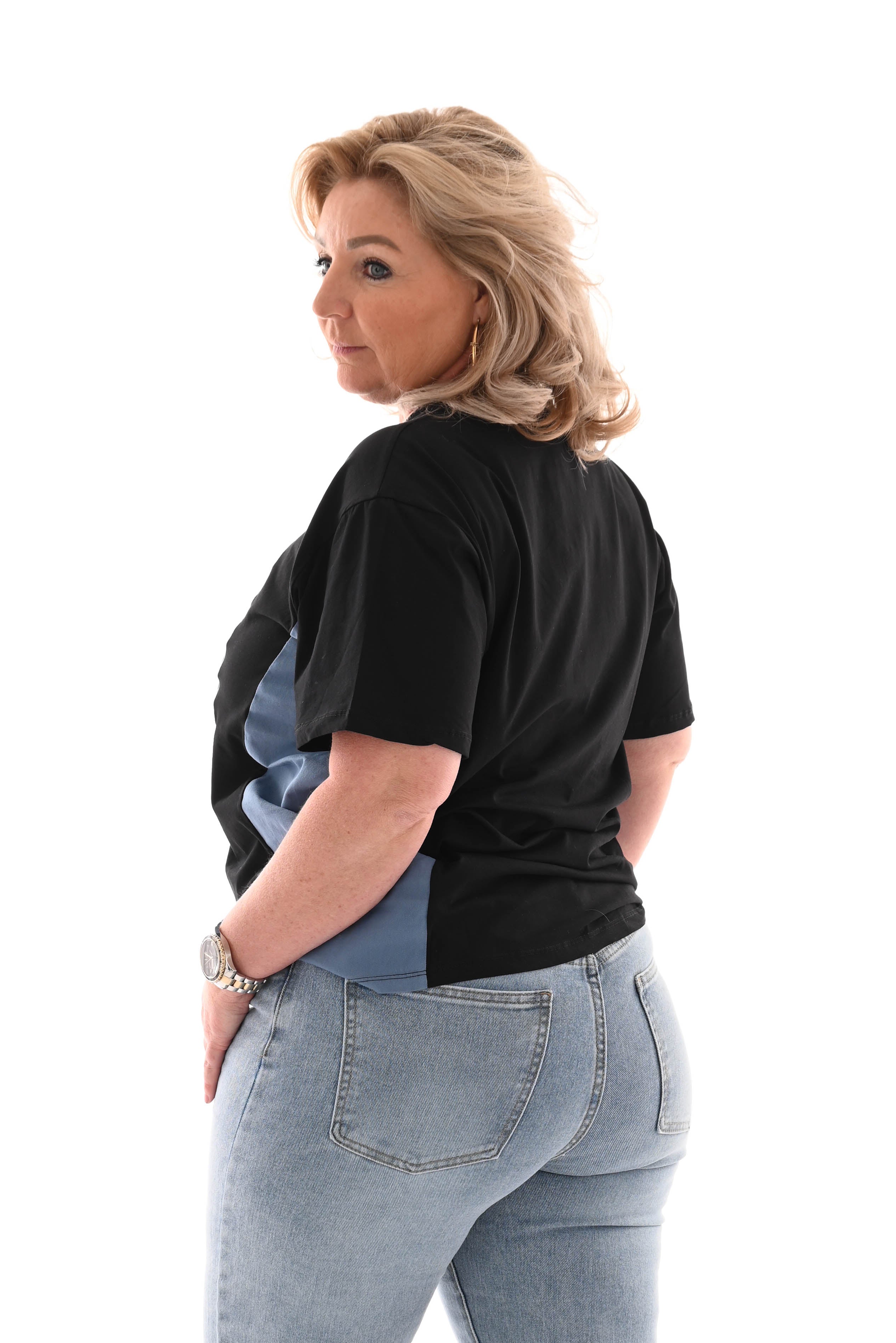 T-shirt ninety zwart
