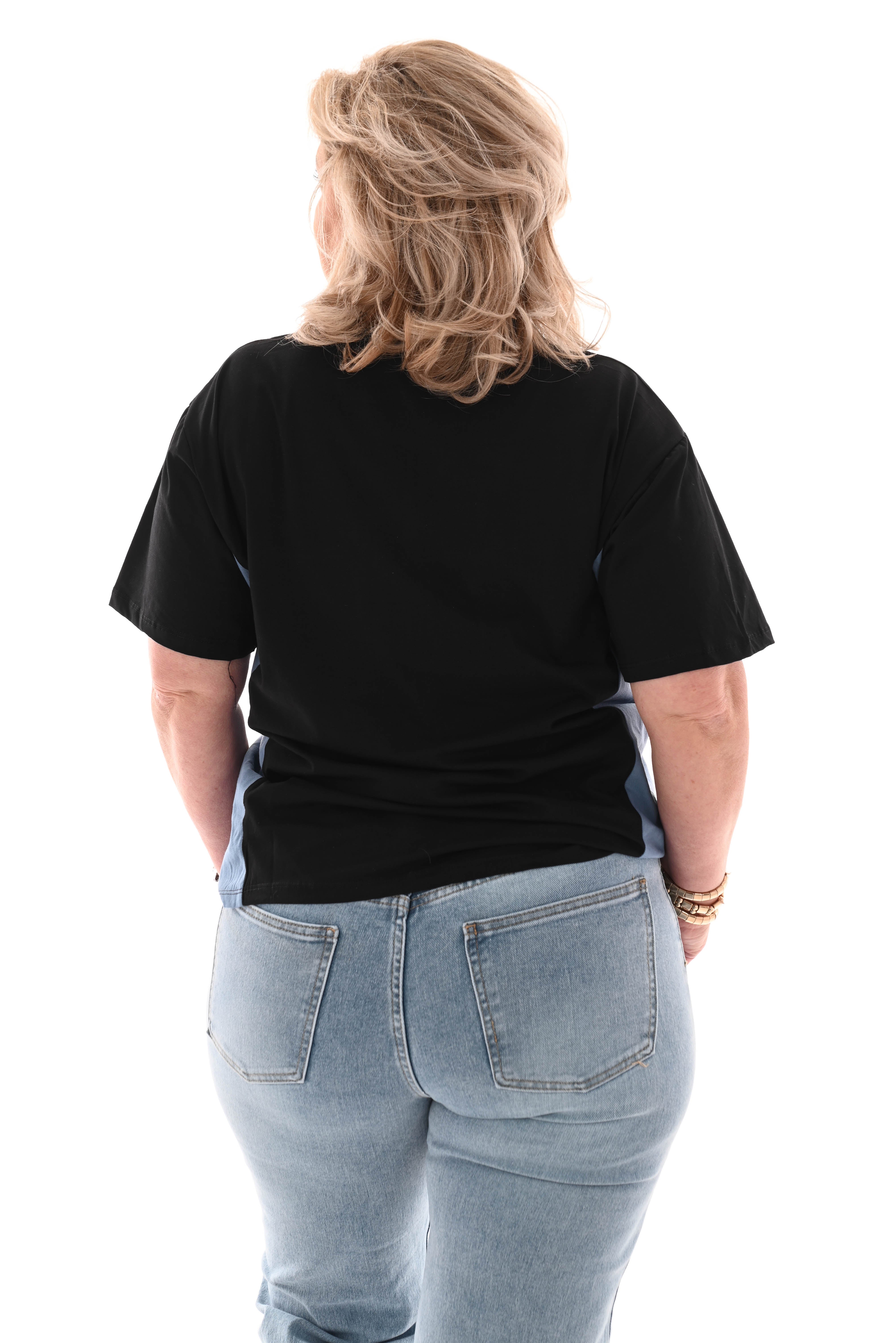 T-shirt ninety zwart