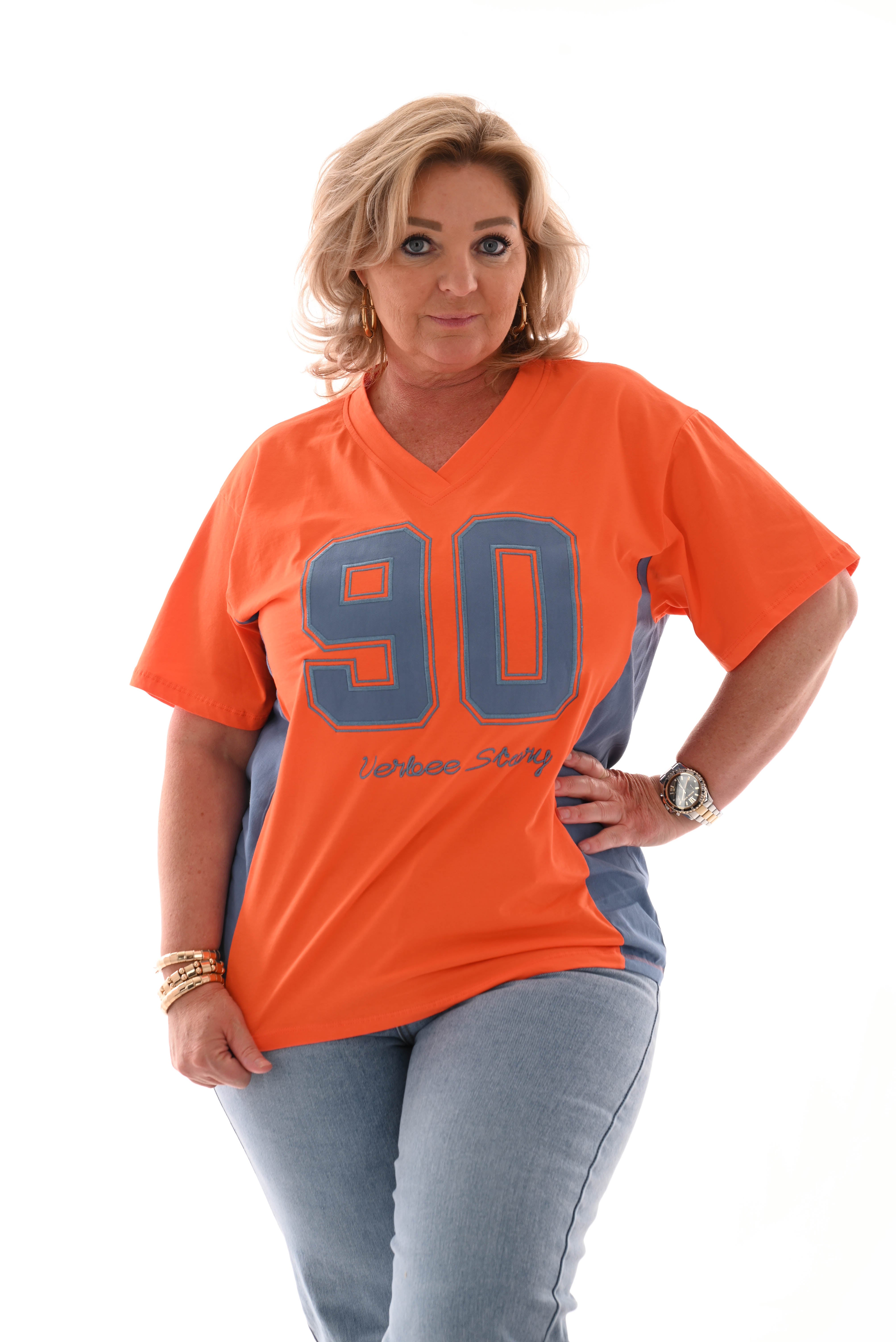 T-shirt ninety oranje