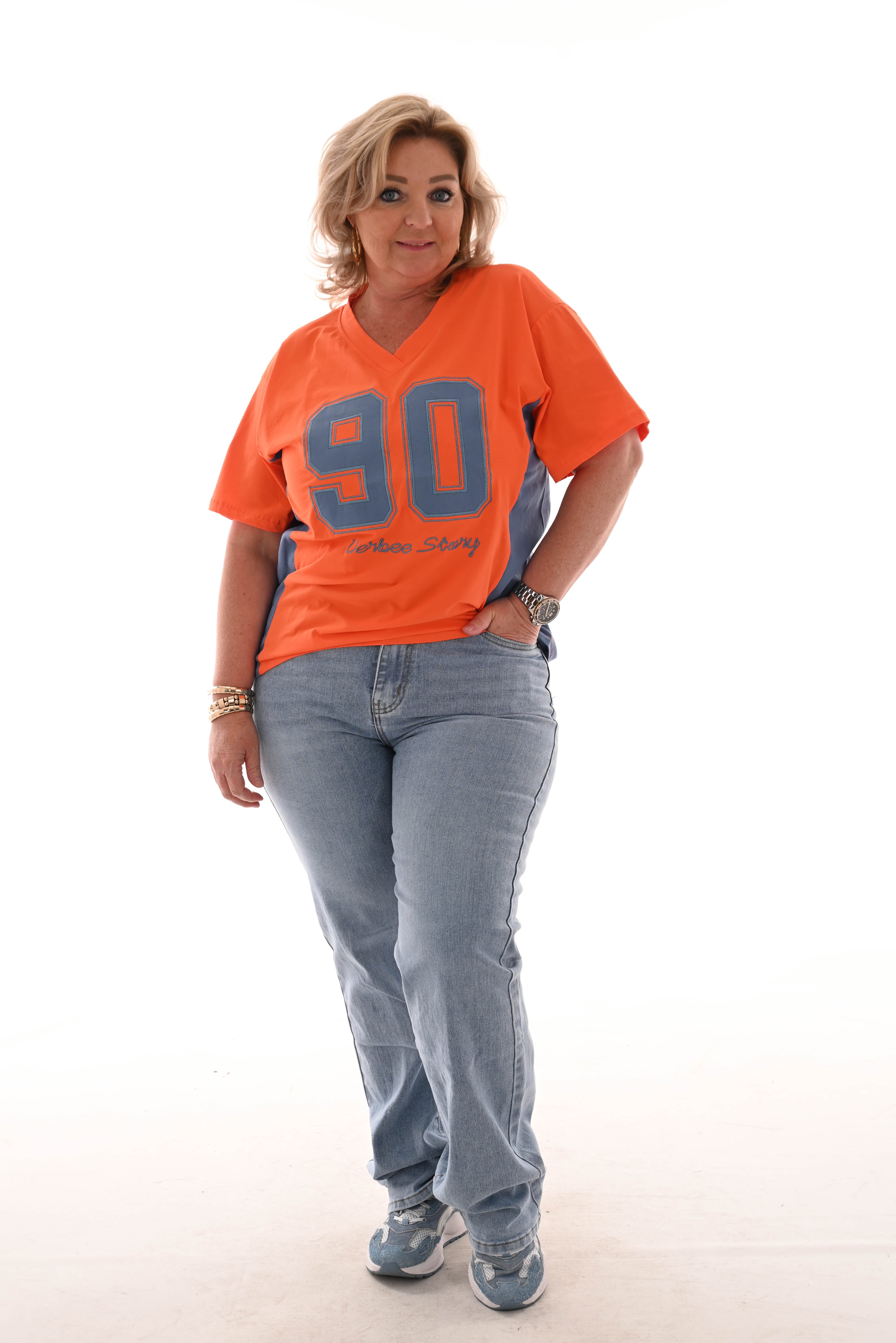 T-shirt ninety oranje