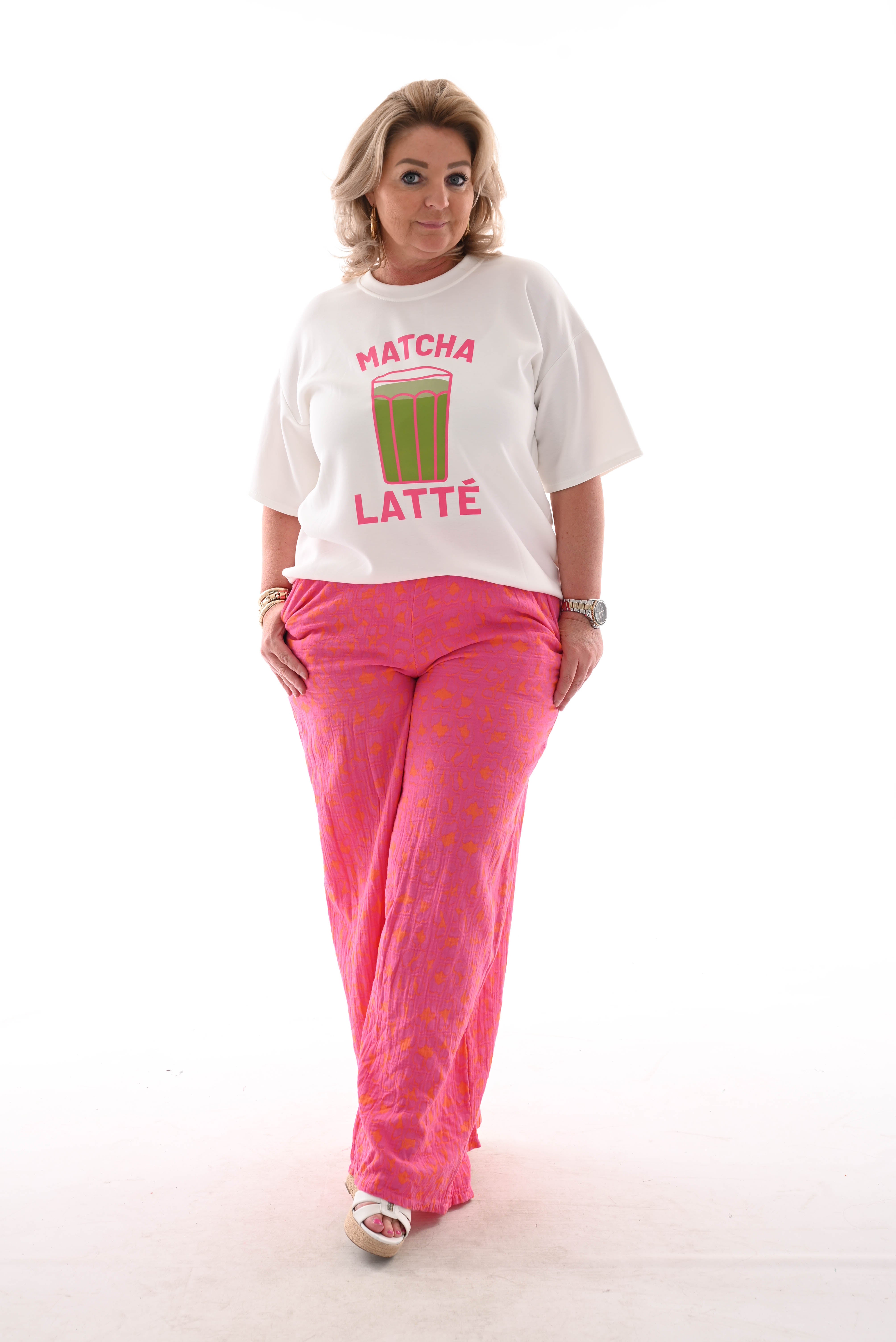 Sweater korte mouwen matcha latte