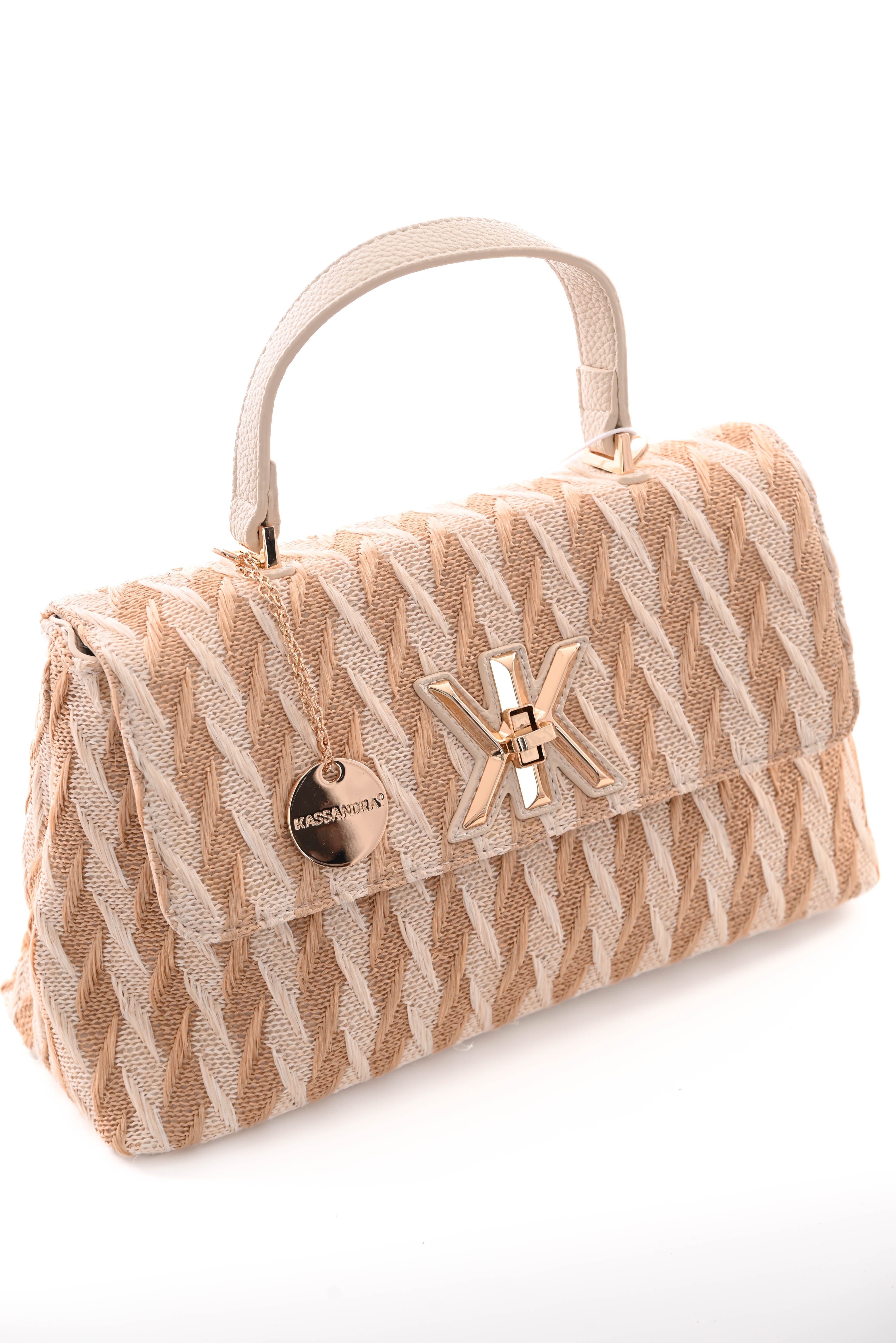 Crossbody tas beige