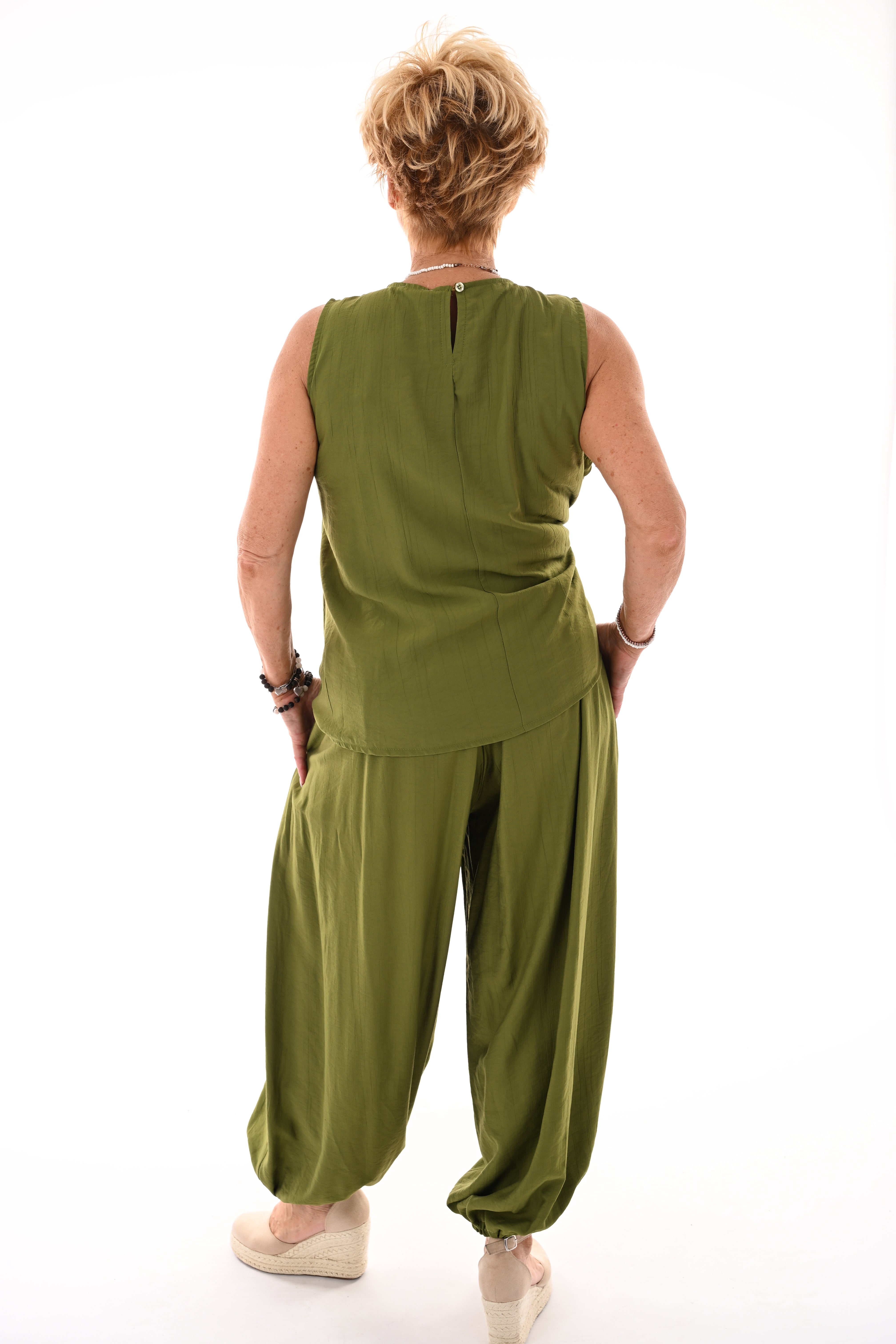 Tweedelig set ballon broek lime