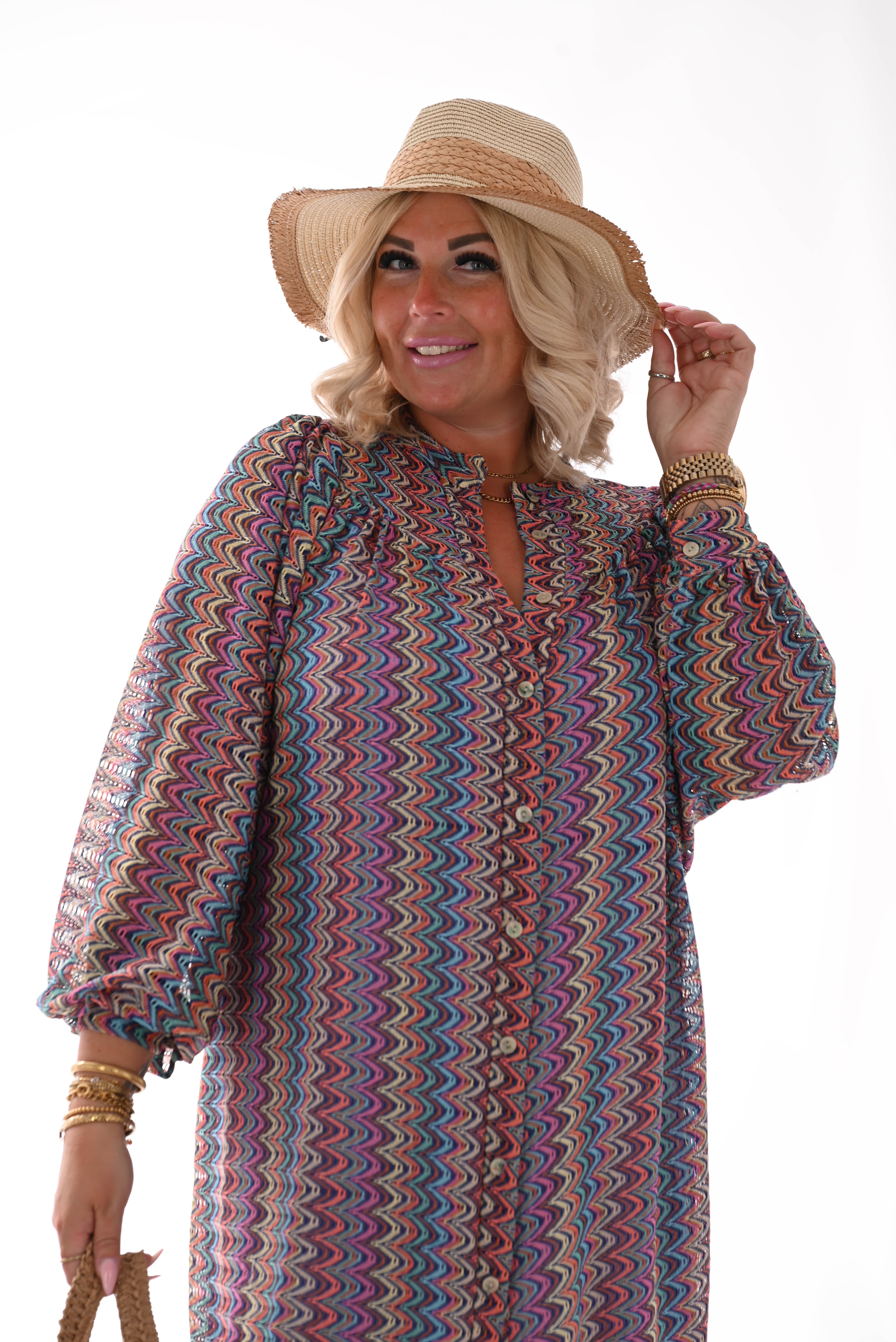 Hoed gevlochten band beige