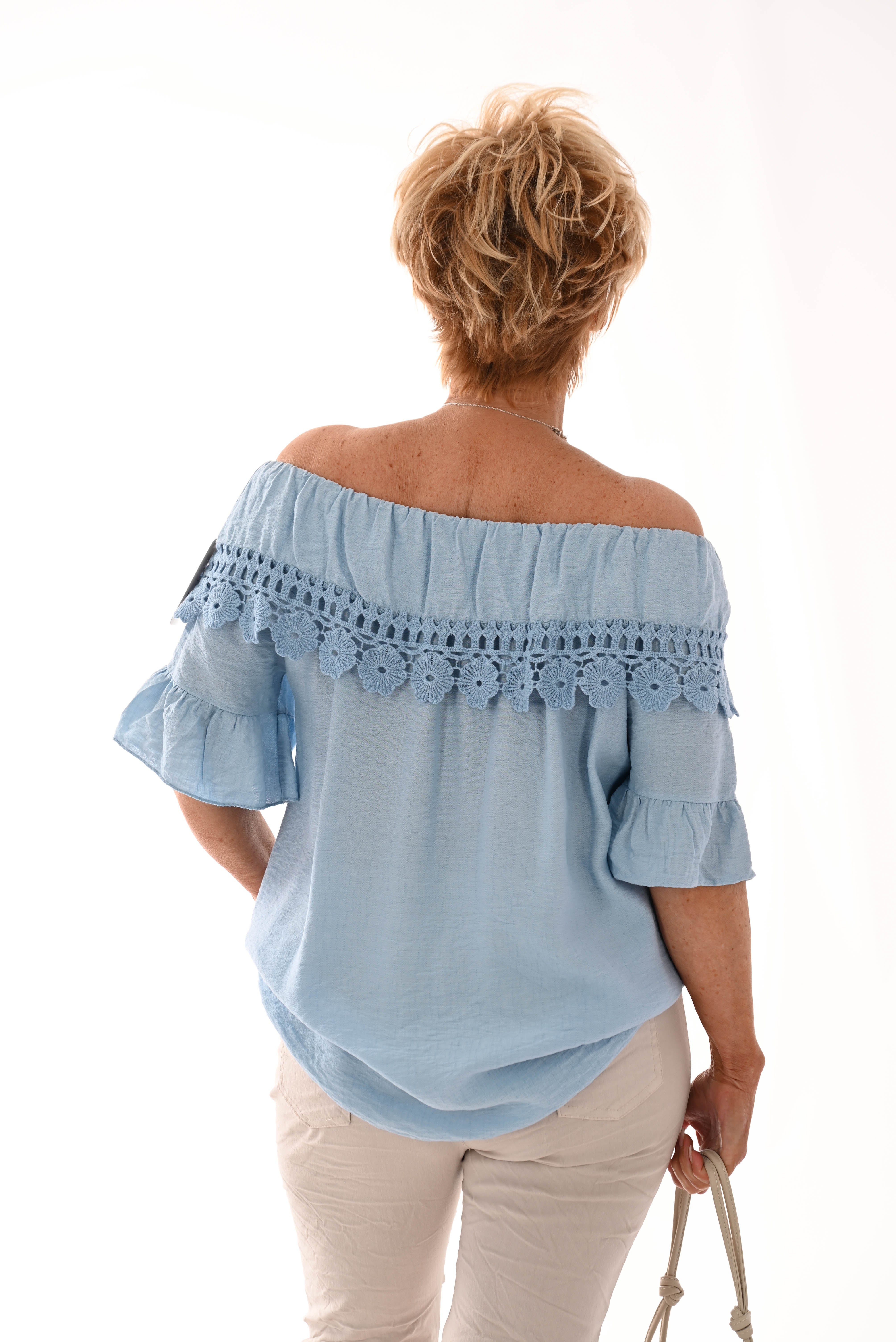Top kanten rand blauw