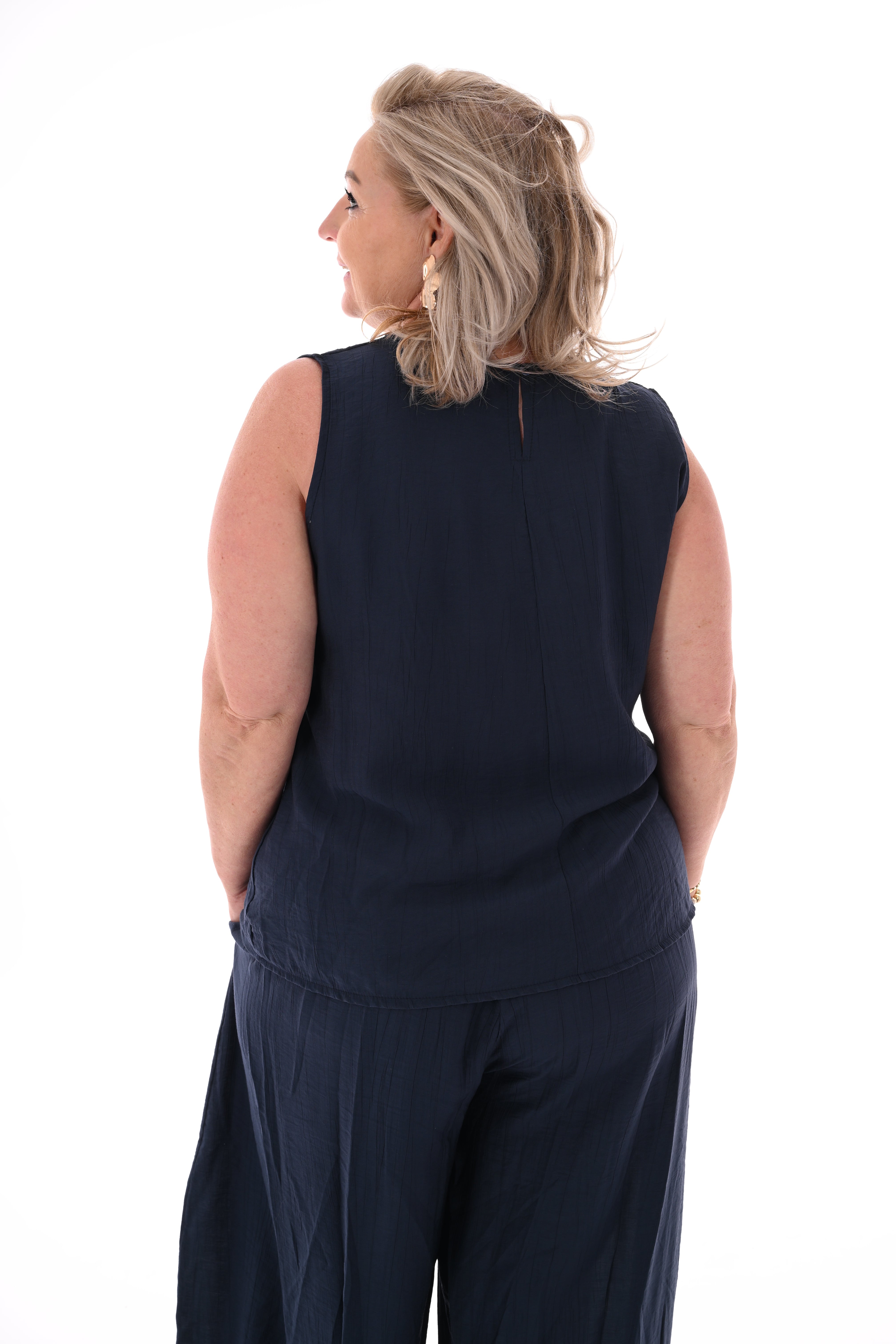 Tweedelig set ballon broek marineblauw