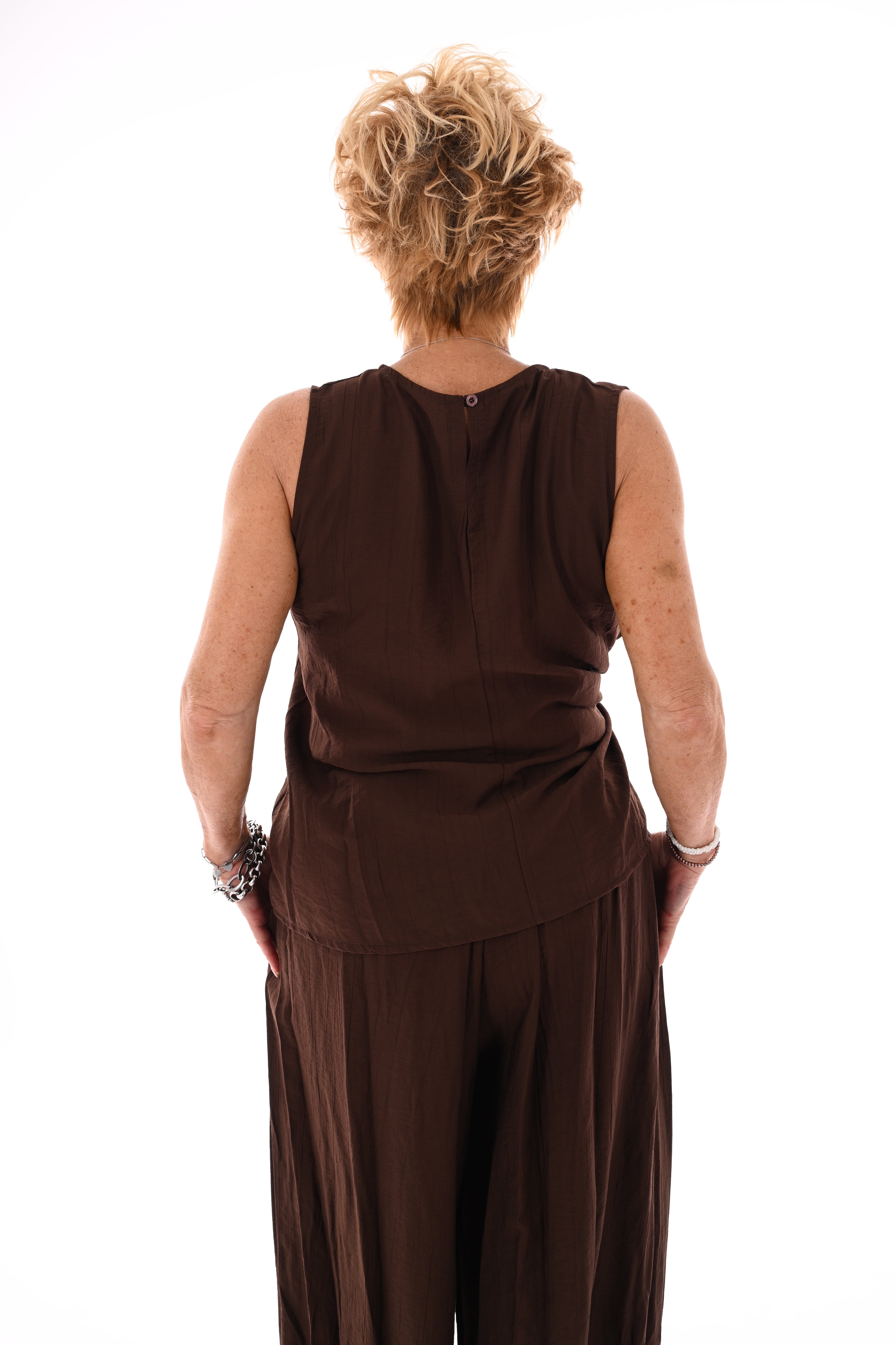 Tweedelig set ballon broek bruin