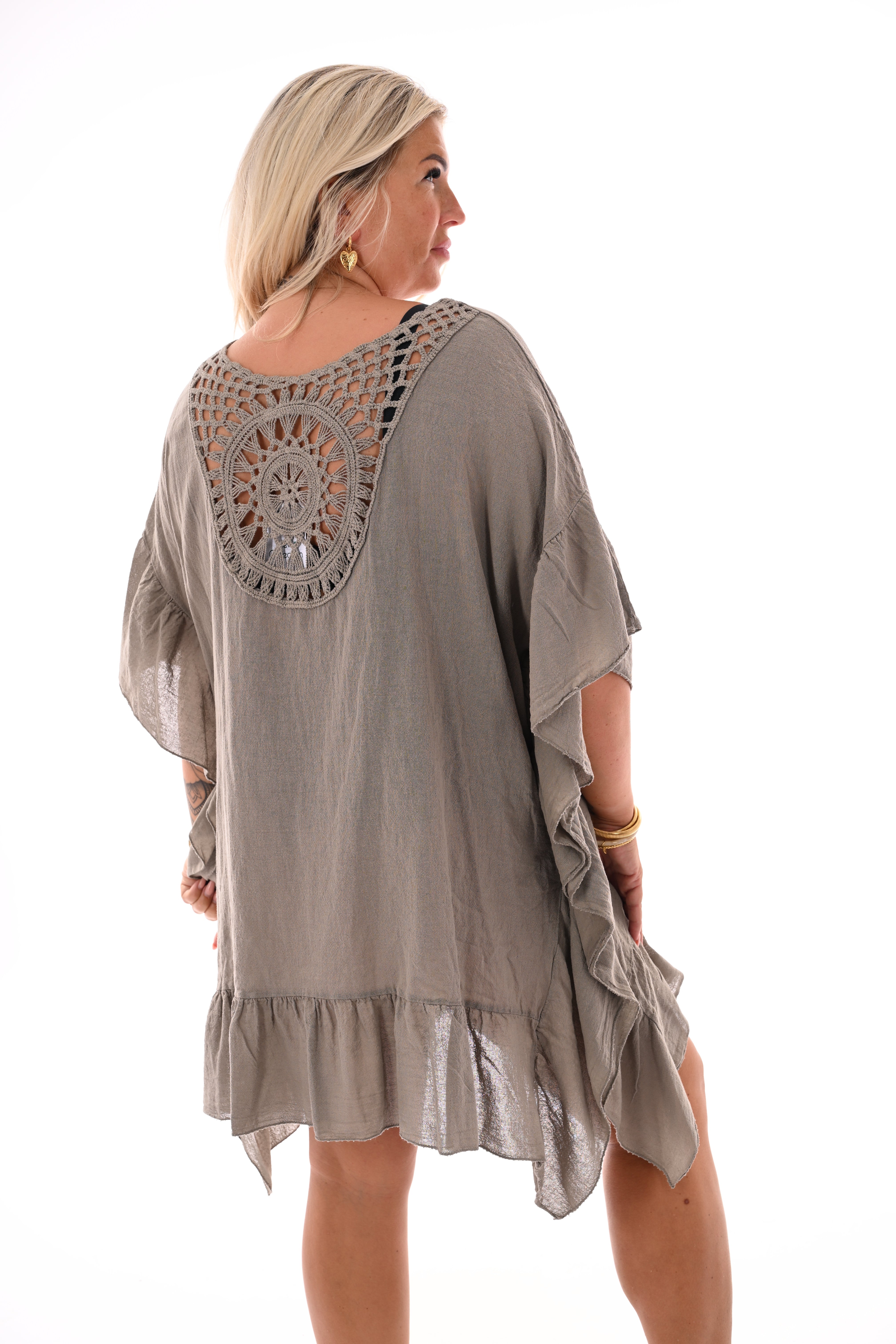 Tuniek gehaakte rug taupe