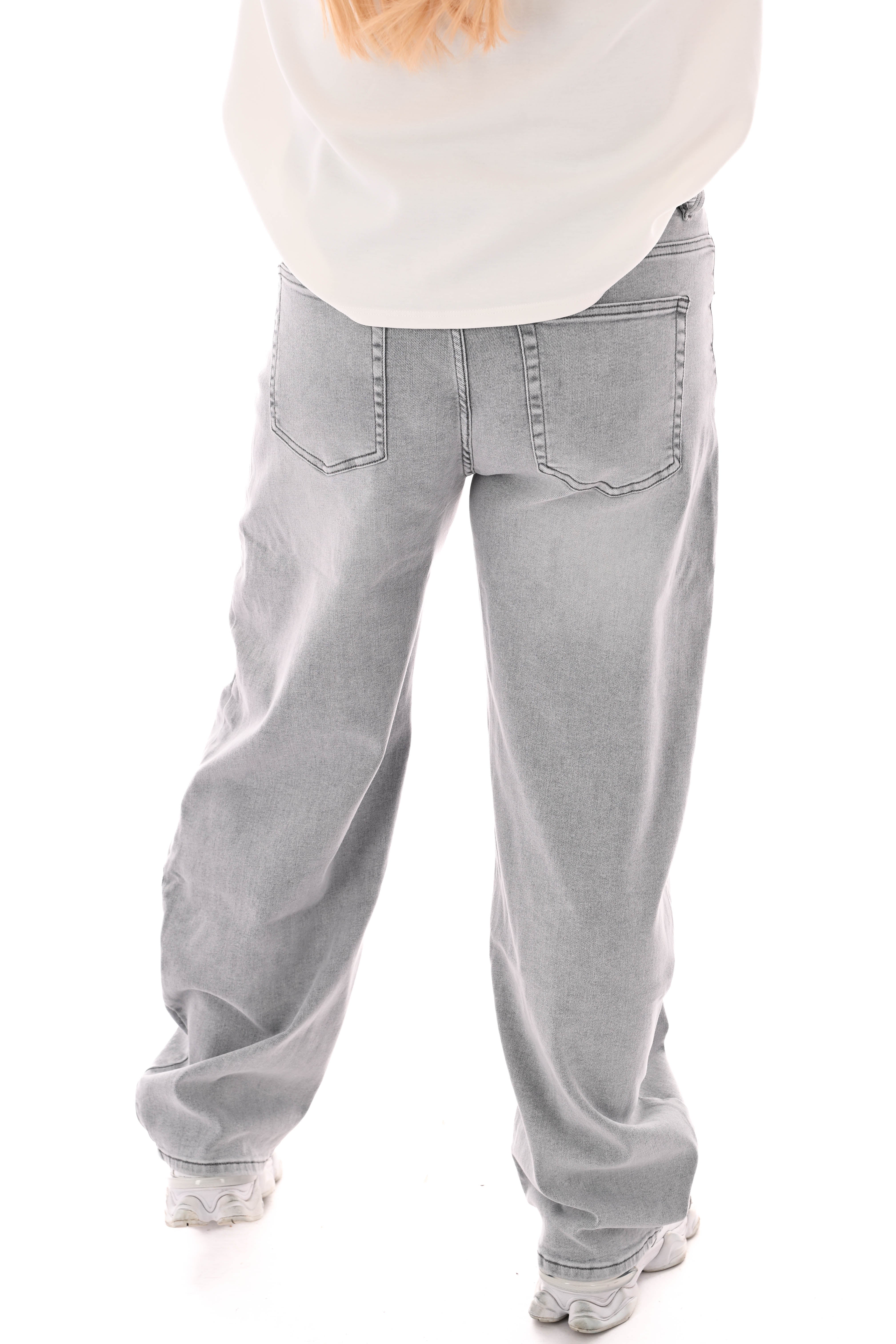 Laulia barrel jeans grijs