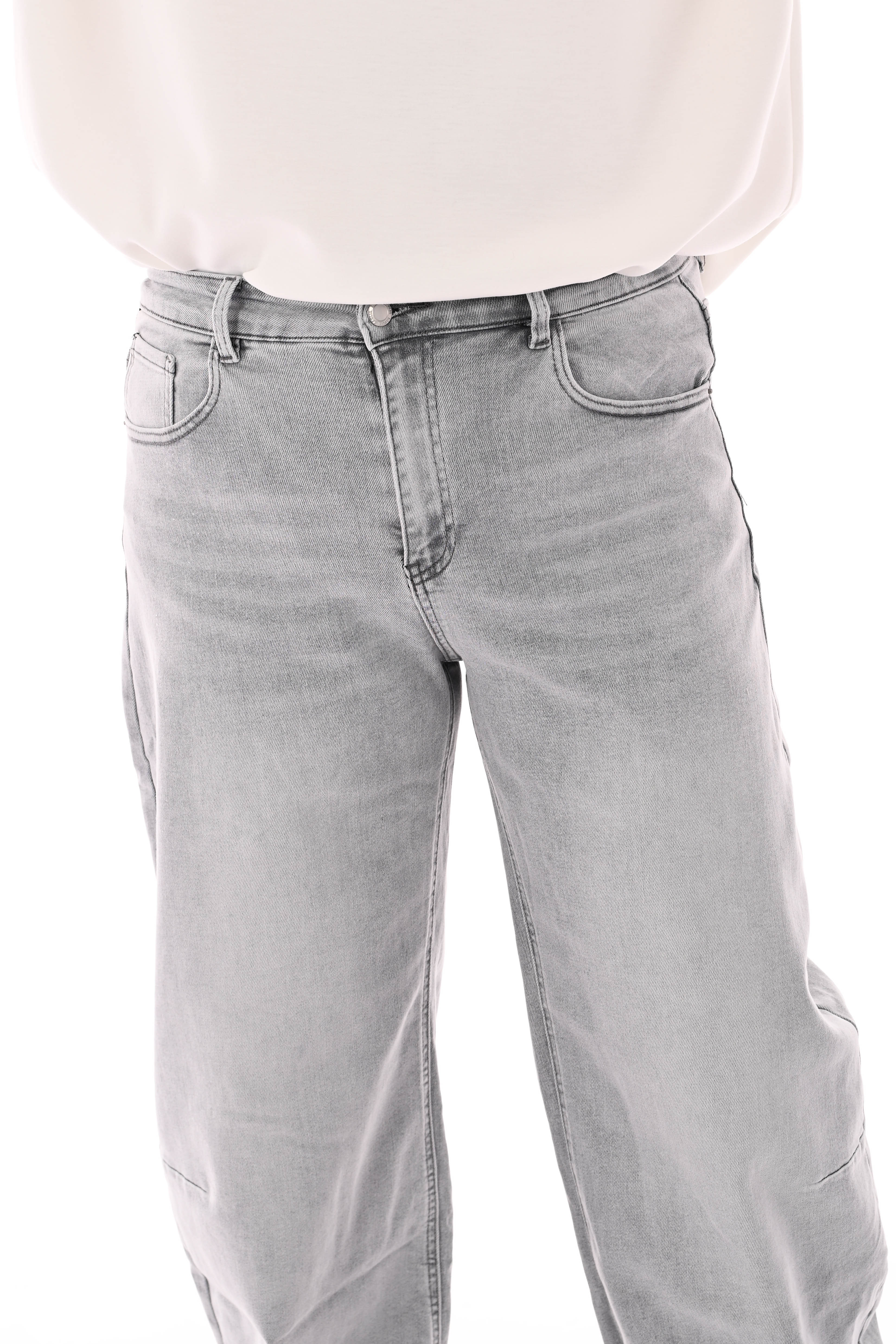 Laulia barrel jeans grijs