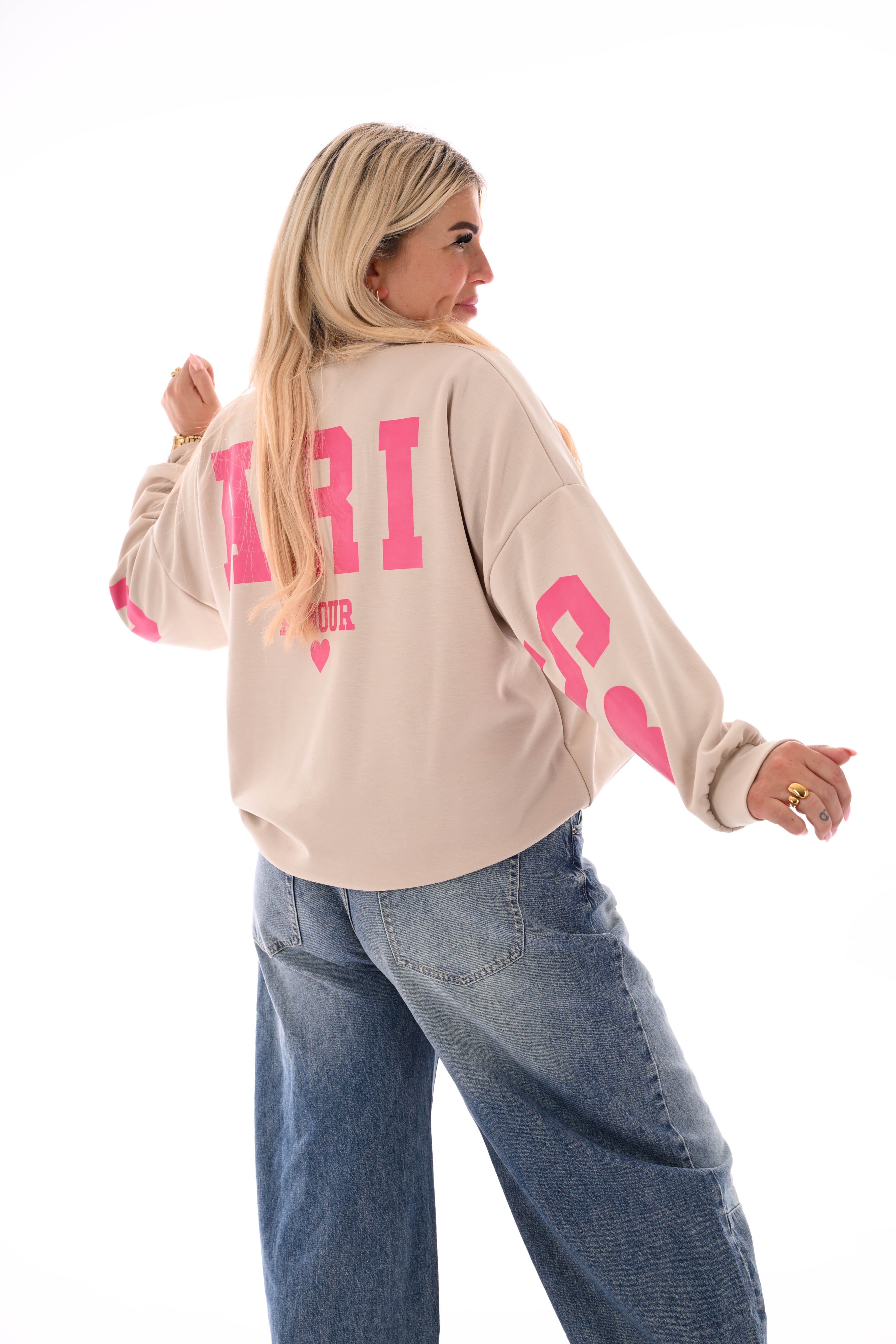 Sweater Paris Amour beige