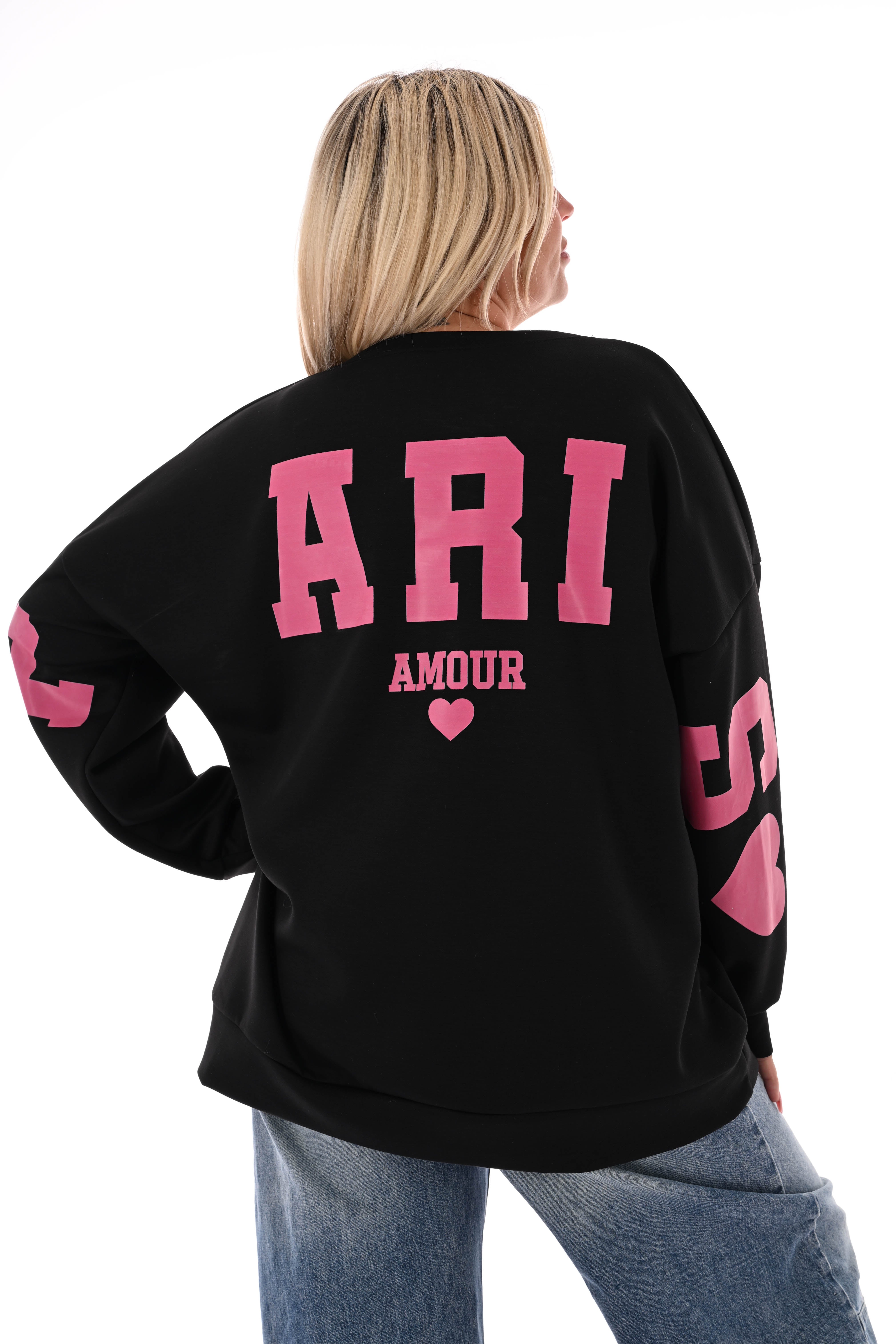 Sweater Paris Amour zwart