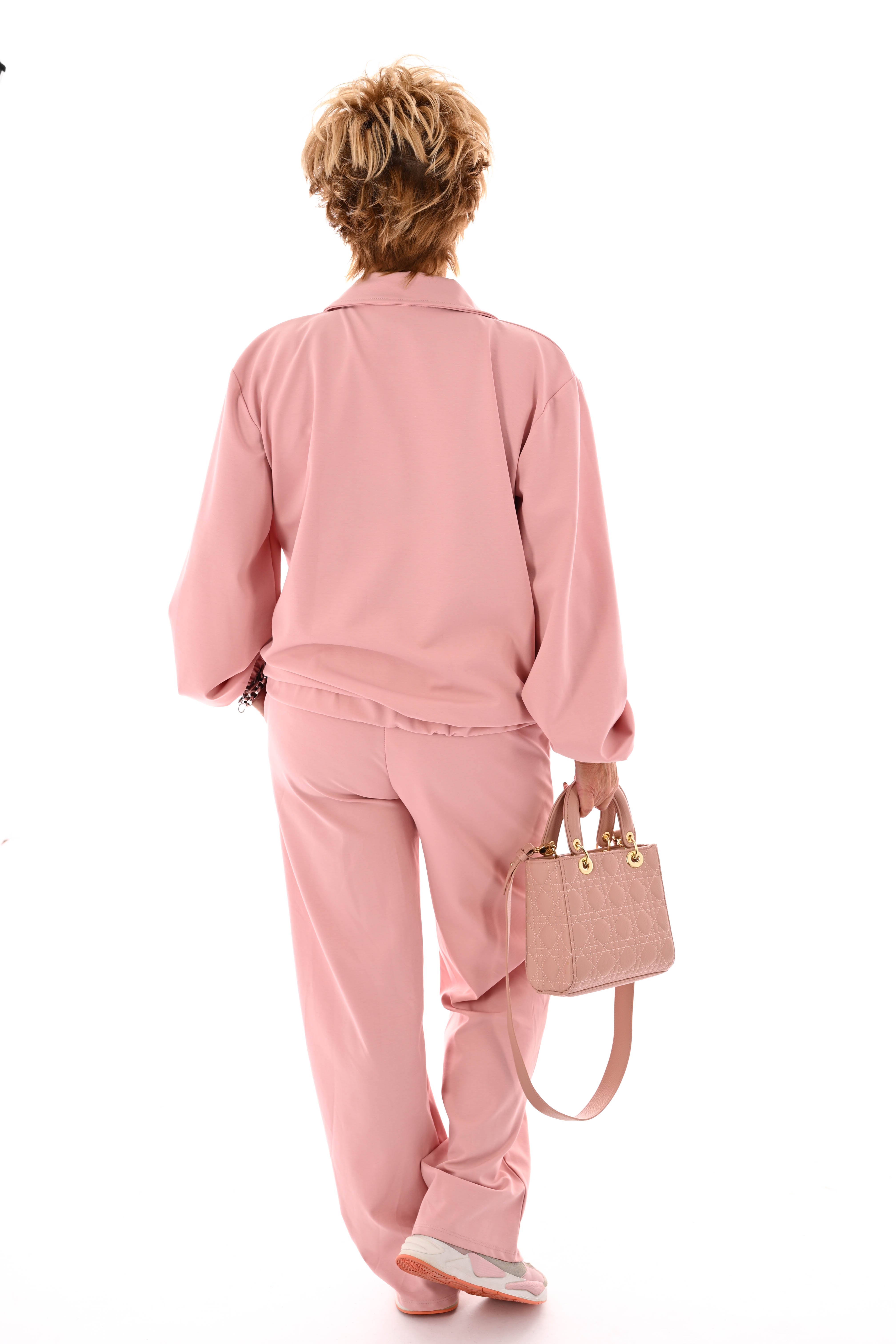 Tweedelig bomberpak oudroze