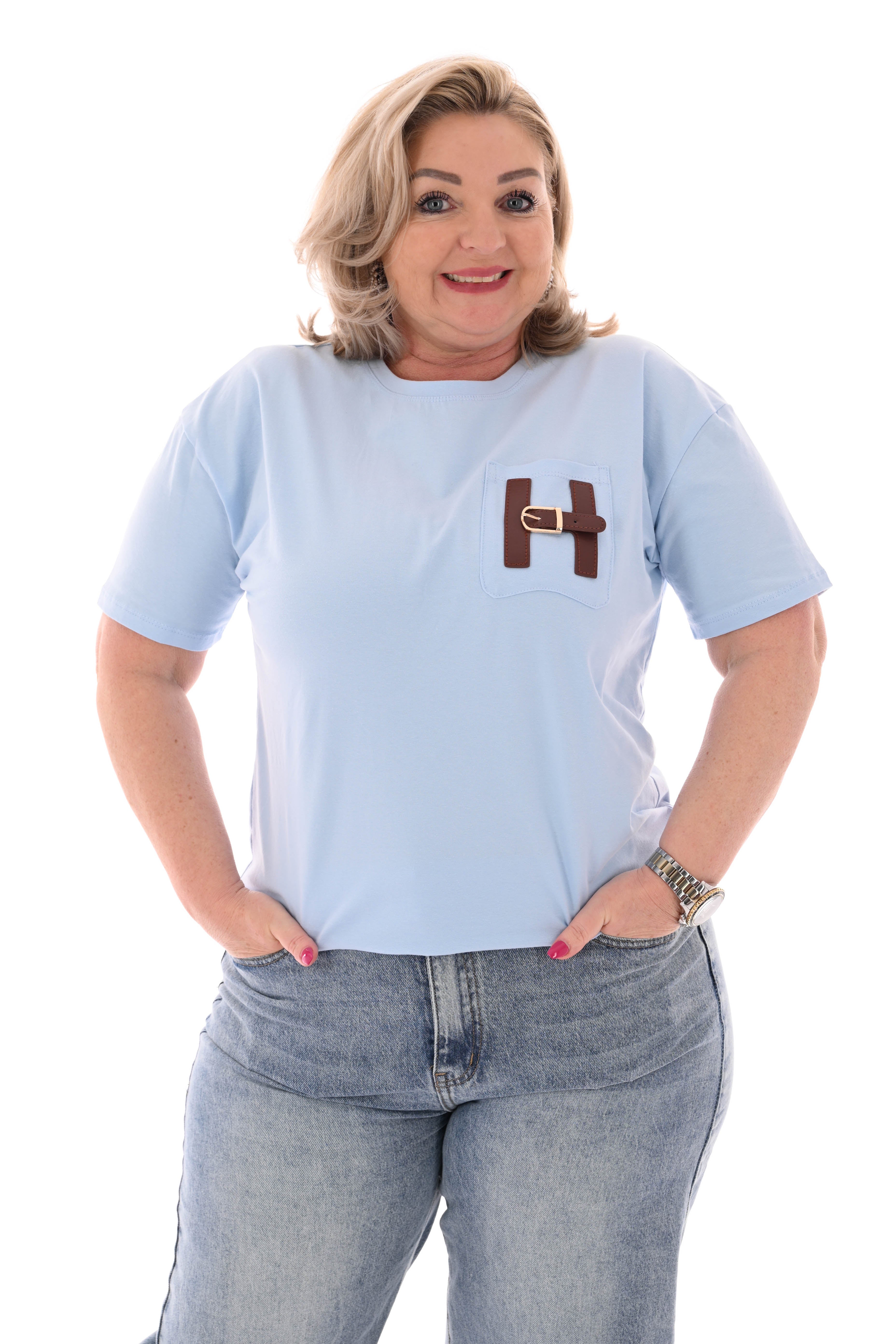 T-shirt H lichtblauw