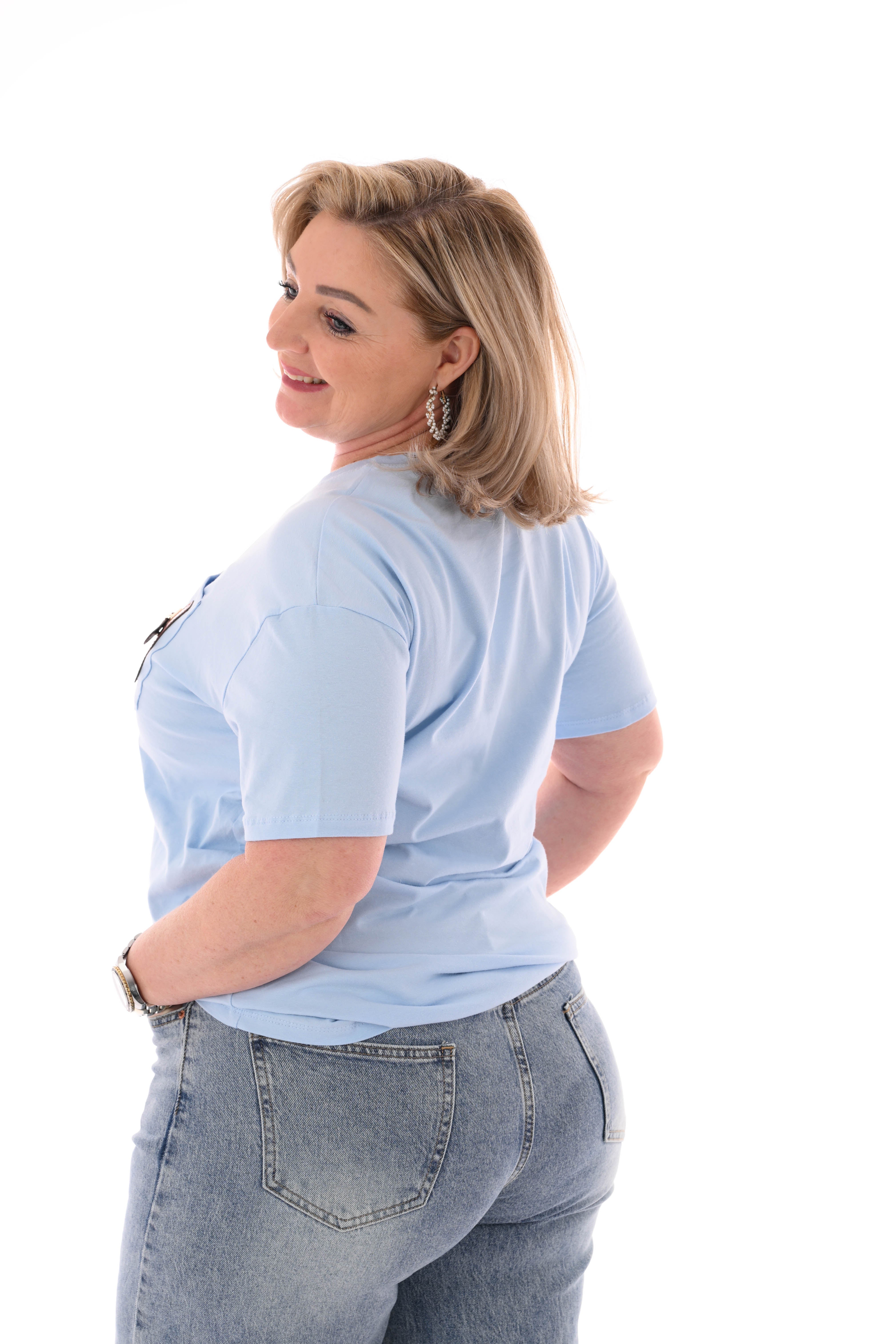 T-shirt H lichtblauw