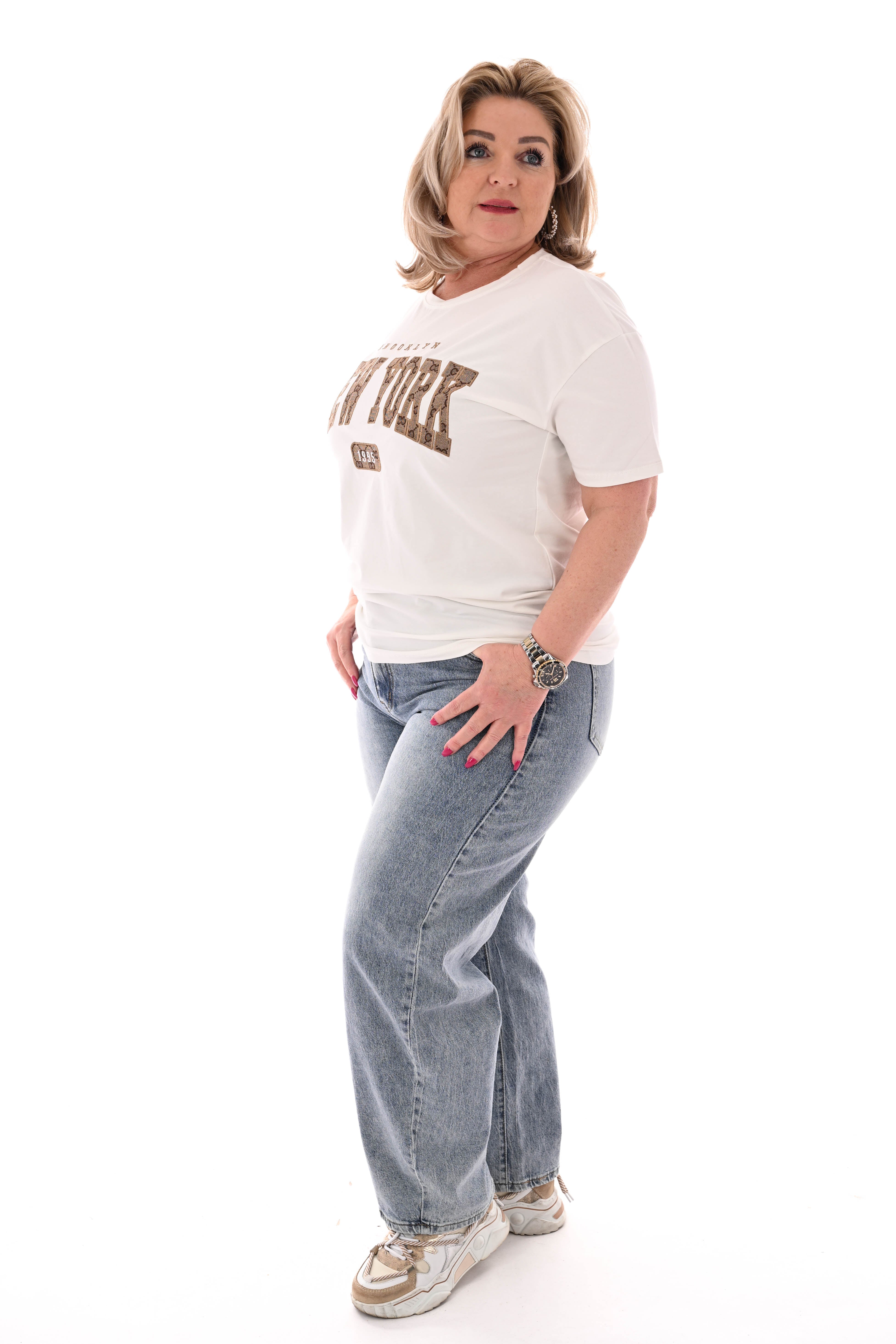 T-shirt New York roomwit/camel