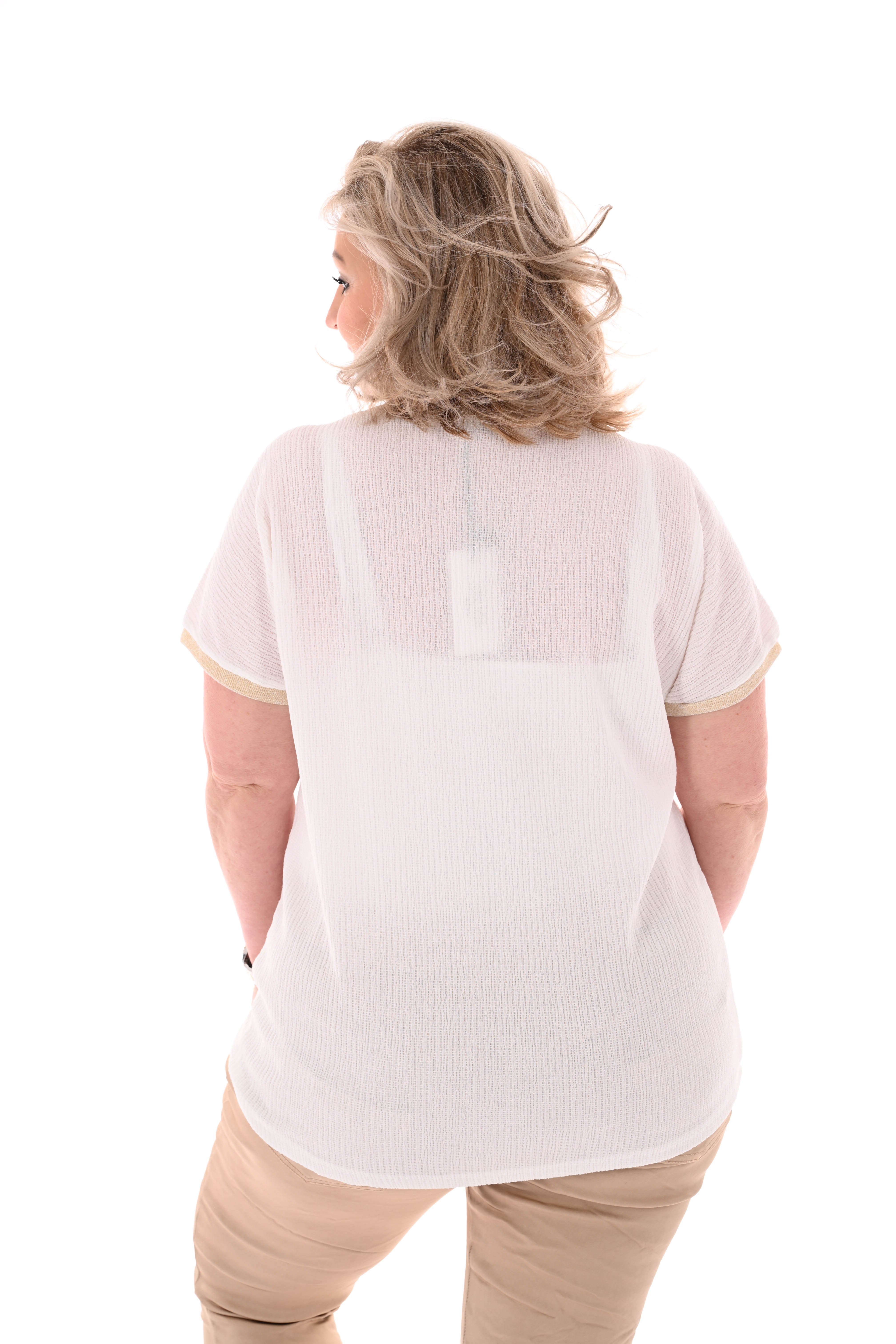 T-shirt v-hals A roomwit